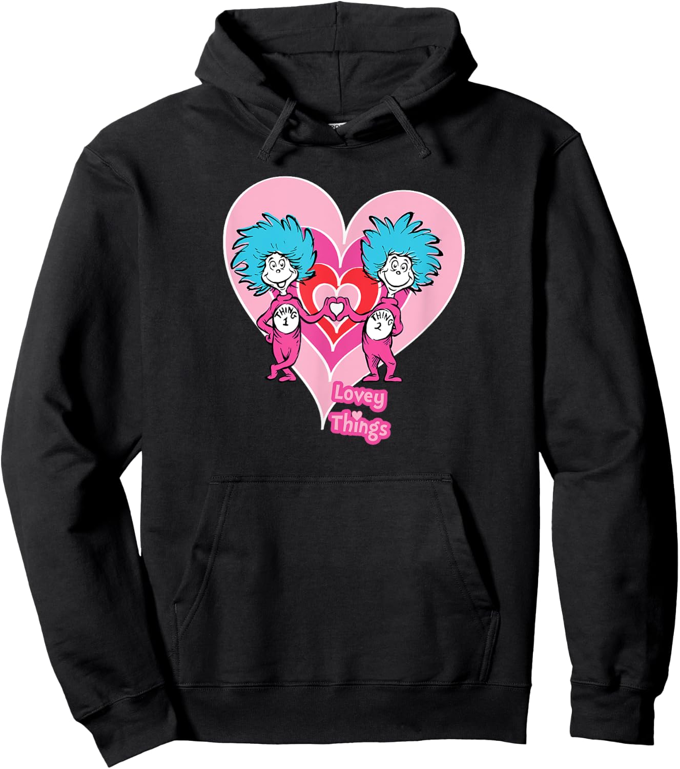 Dr. Seuss Lovey Things Hoodie - Hoodie | Black