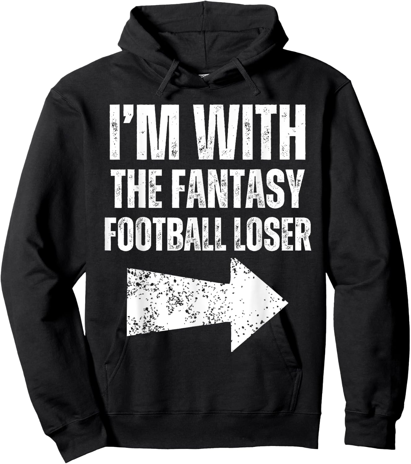 I'm With the Fantasy Football Loser Funny Girlfriend Wife Hoodie - Hoodie | Black