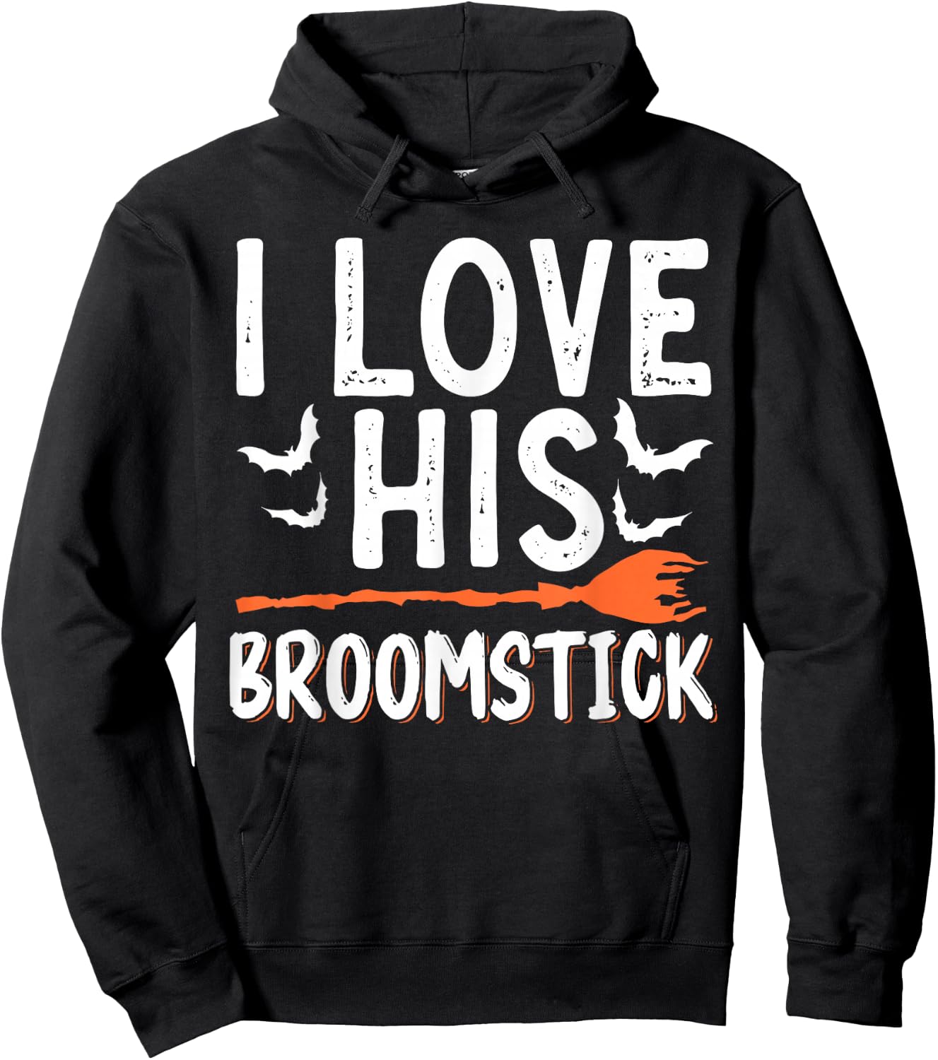 I Love His Broomstick I Love Her Pumpkins Hoodie - Hoodie | Black