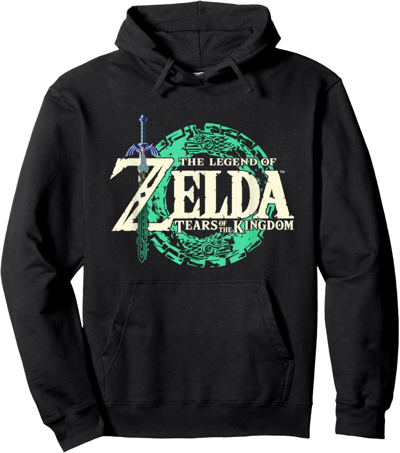 The Legend of Zelda Tears of the Kingdom Hyrule Front & Back Hoodie - Hoodie | Black