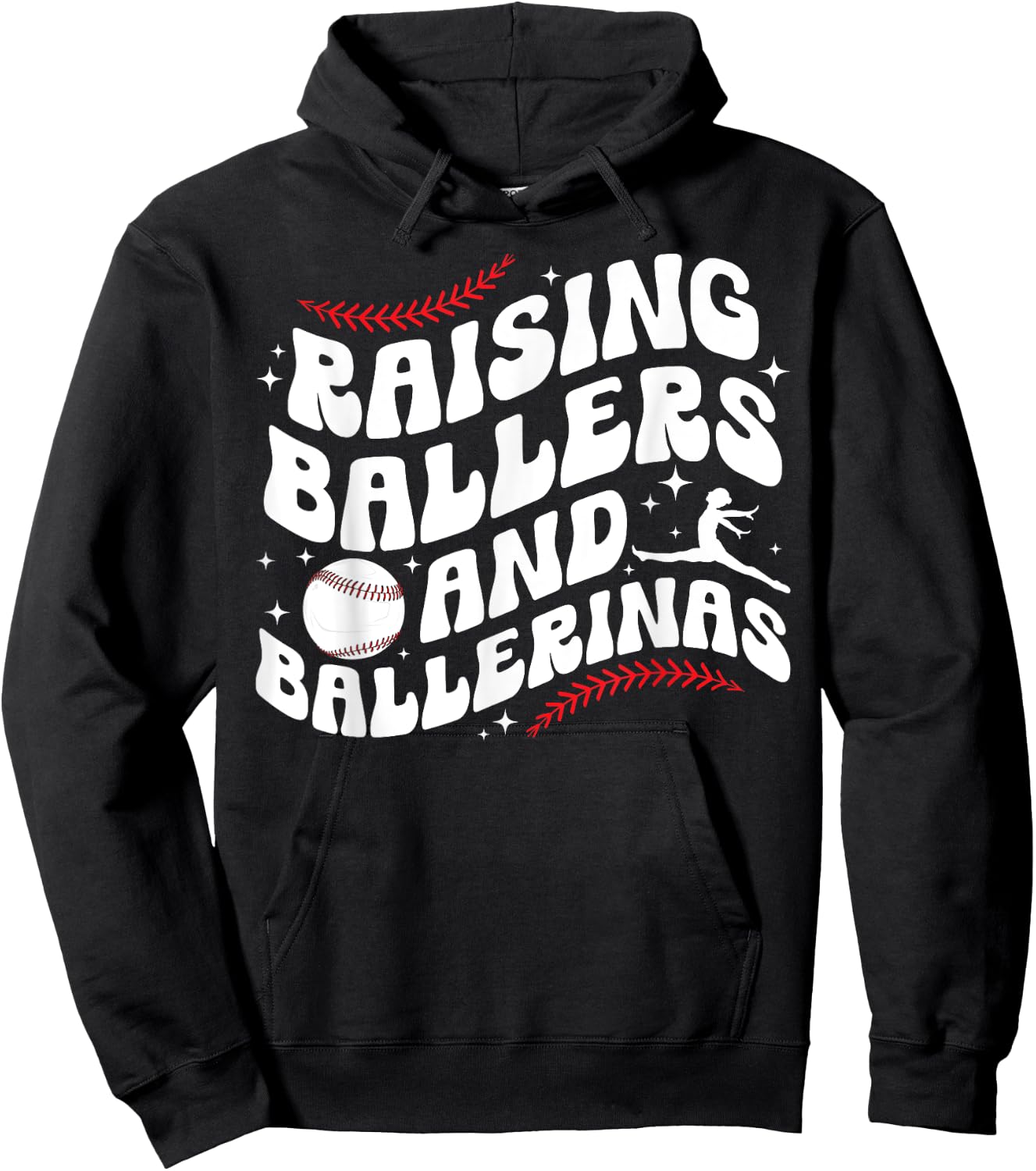 Raising Ballers And Ballerinas Baseball And Dance Mom Hoodie - Hoodie | Black