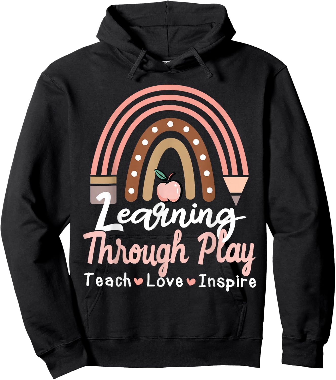 Learning Through Play TK Teacher Sped Education Special Team Women Girls Kids Hoodie - Hoodie | Black