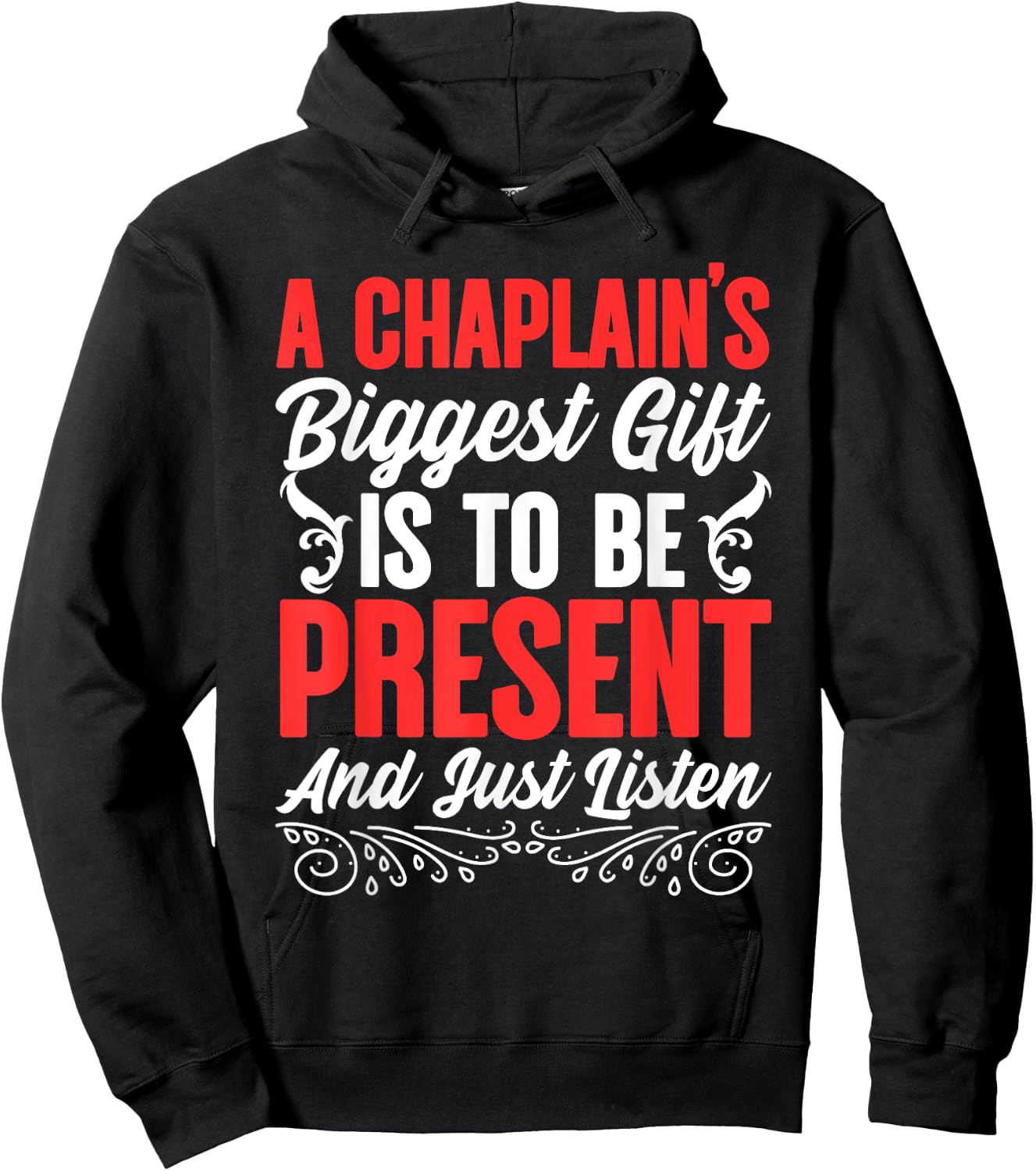 Chaplain Listen Guardian Religious Clergy Chaplain Hoodie - Hoodie | Black