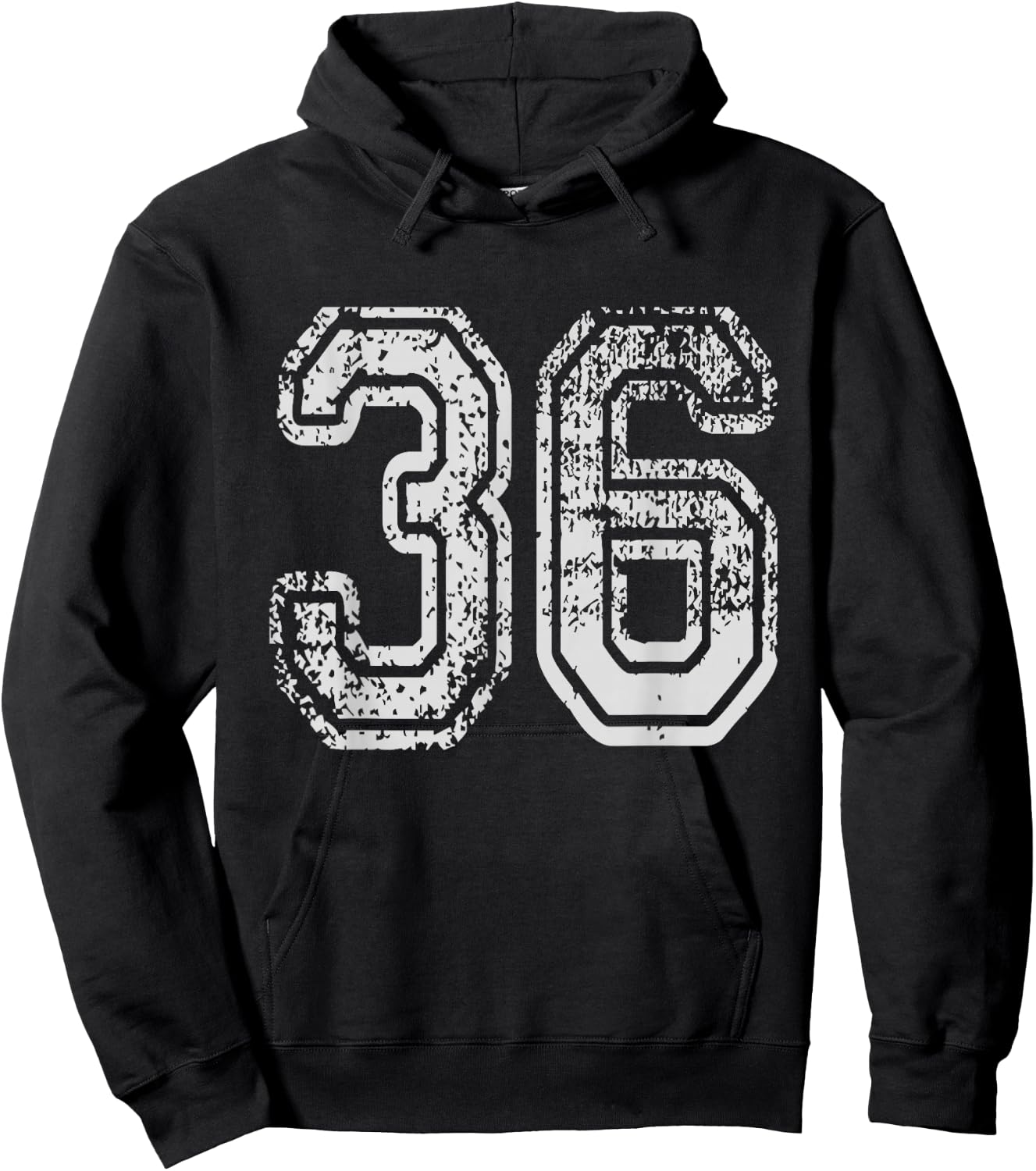 Team Jersey Uniforms Number 36 School Sports 36th Birthday Hoodie - Hoodie | Black