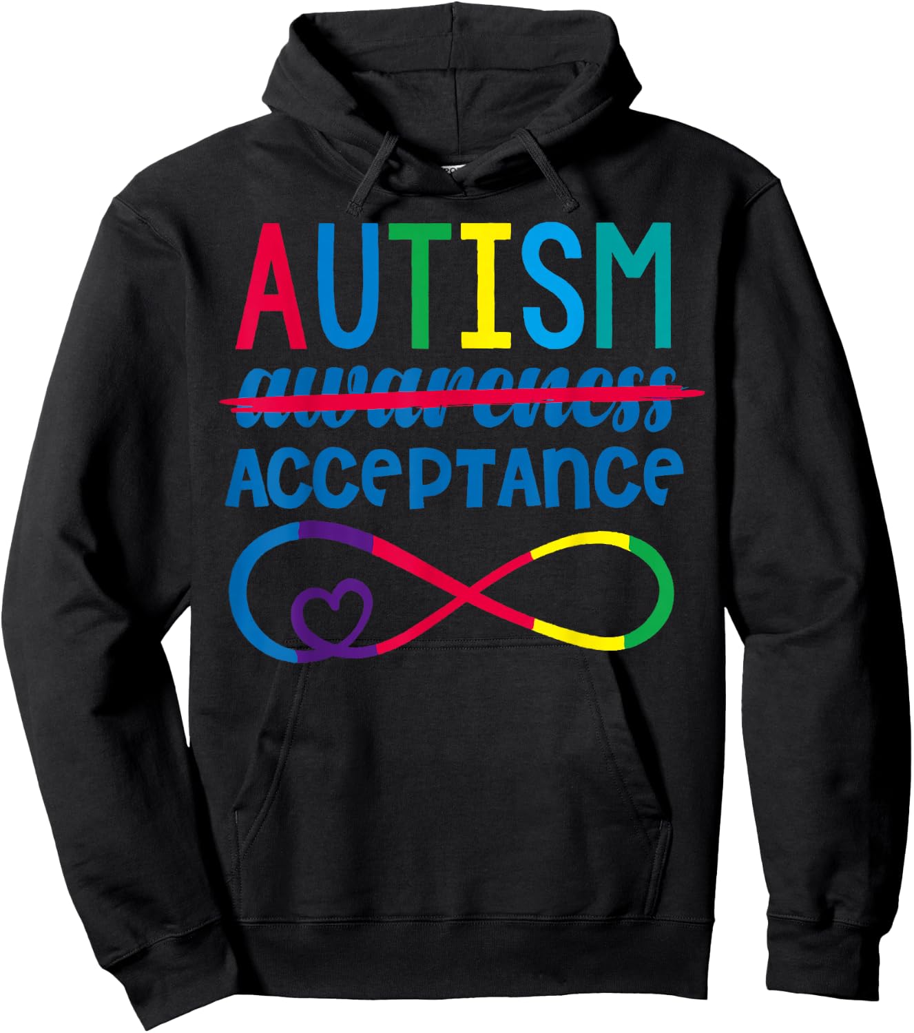 Red Instead Autism In April We Wear Red Autism Awareness Hoodie - Hoodie | Black