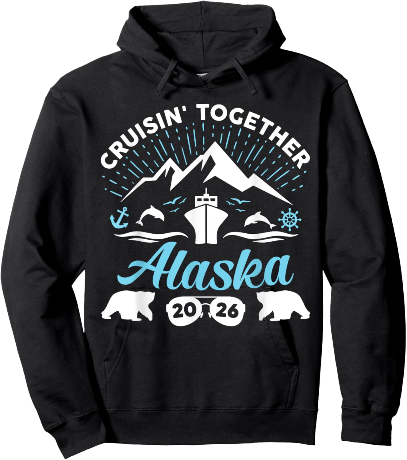Alaska Cruise 2026 Family Summer Vacation Travel Matching Hoodie - Hoodie | Black