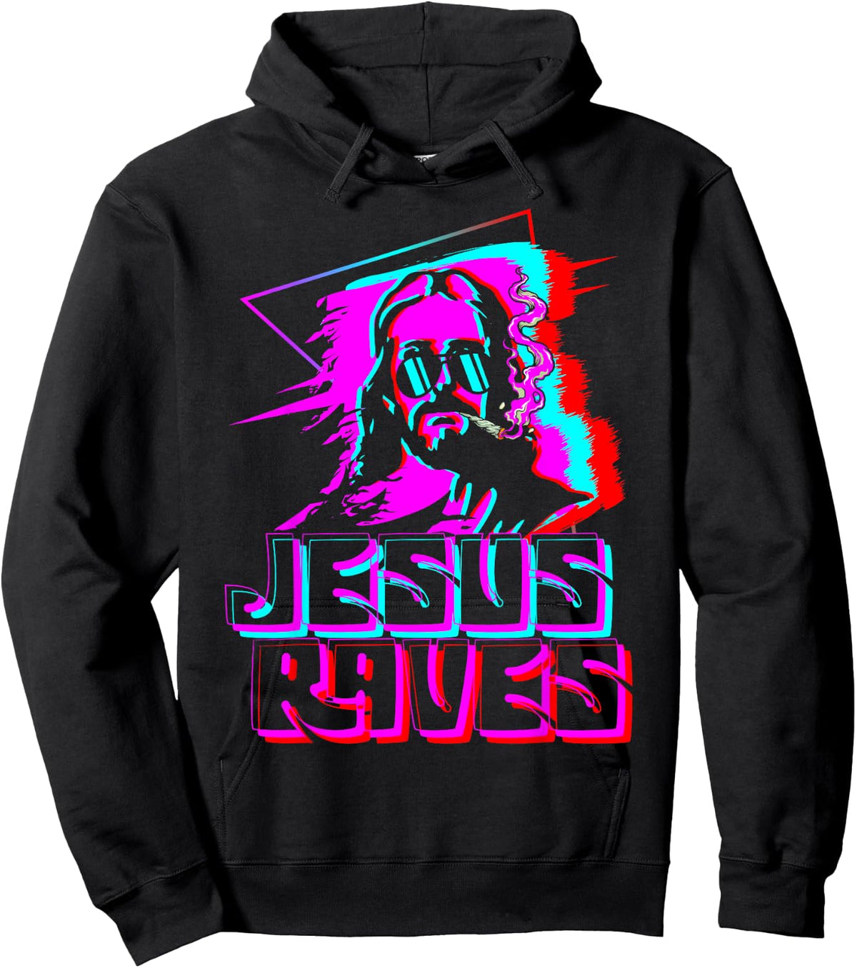 Jesus Raves House Music Techno Music Rave Party Hoodie - Hoodie | Black