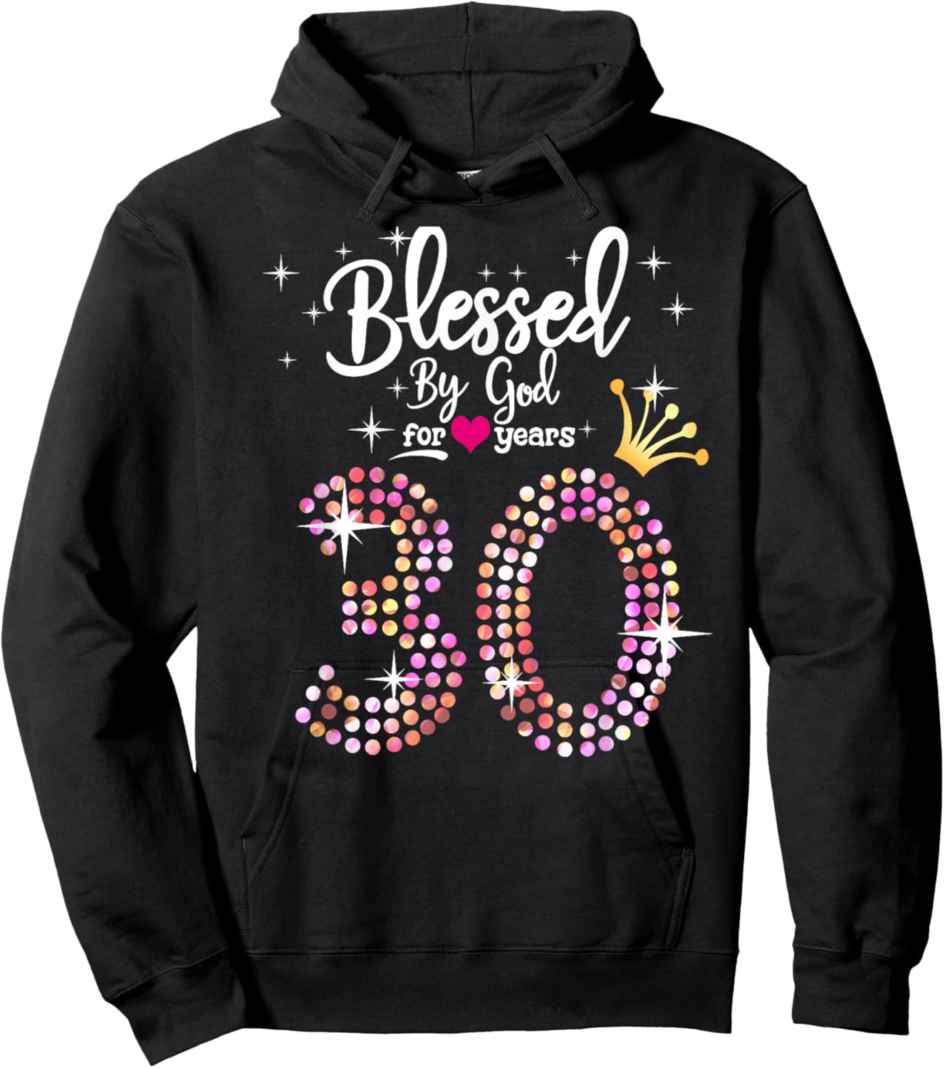 Blessed by God for 30 Years 30th Birthday Anniversary Hoodie - Hoodie | Black