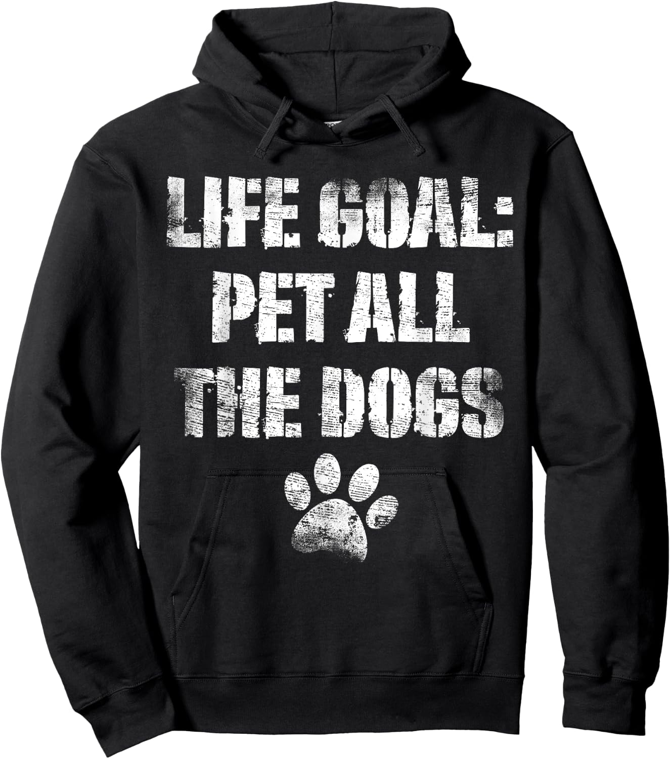 Life Goal Pet All The Dogs Funny Dog Lover Doggy Owner Women Girls Kids Hoodie - Hoodie | Black