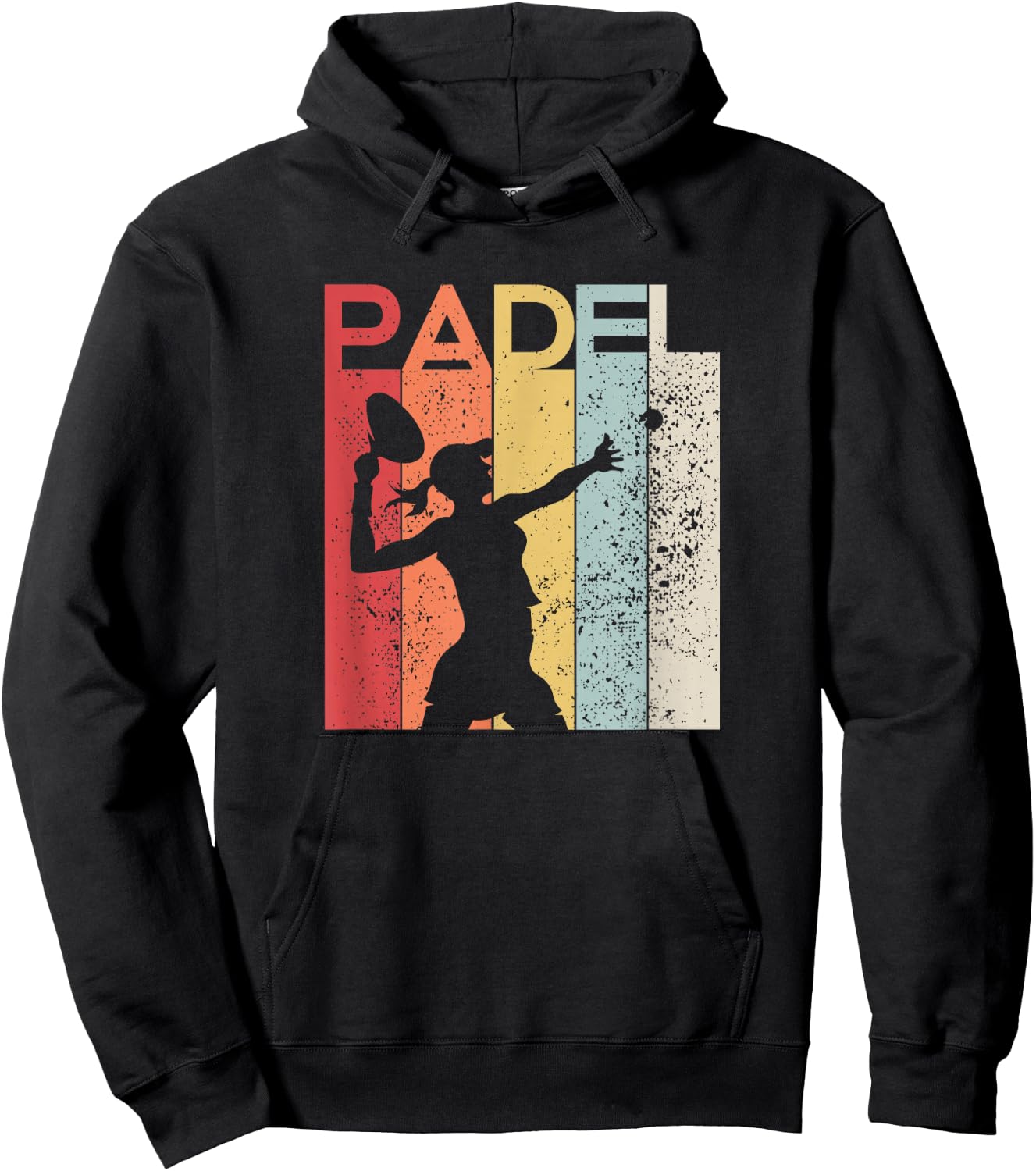 Padel Women's Fun Gift Padelist Retro Racket Hoodie - Hoodie | Black
