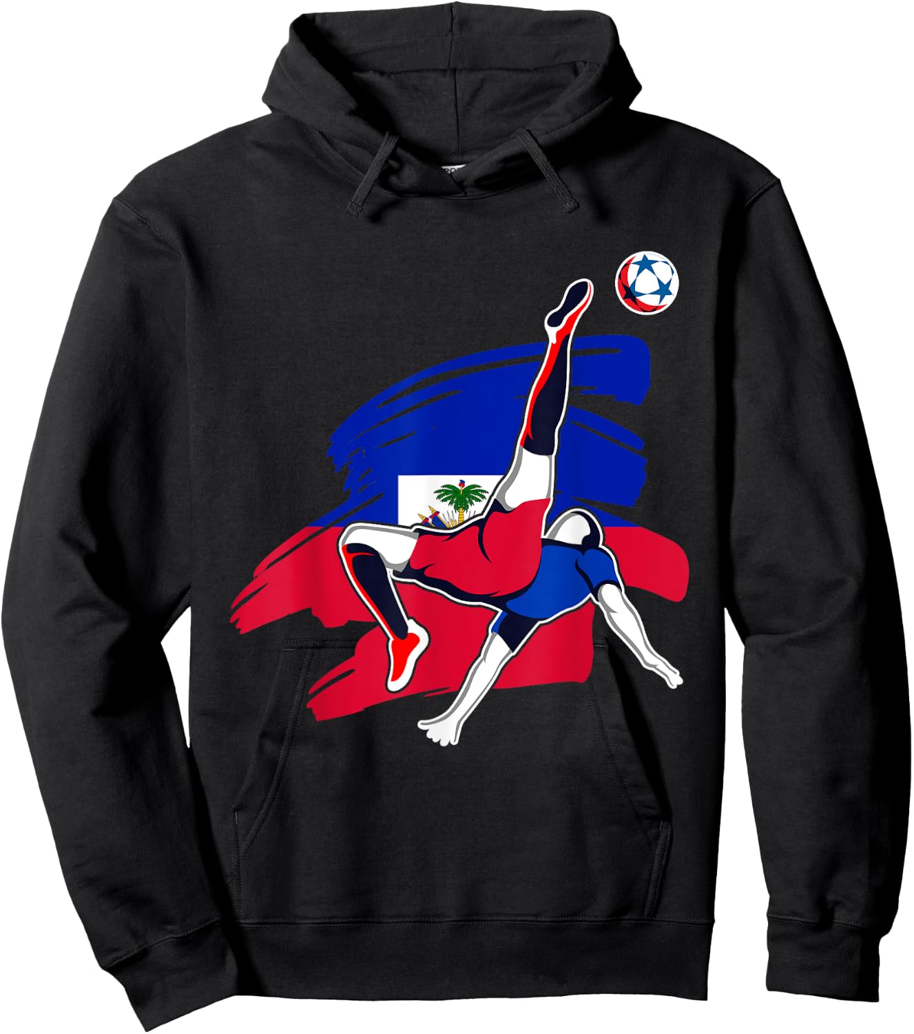 Haiti Soccer Fans Jersey Pride Proud Haitian Football Lovers Hoodie - Hoodie | Black