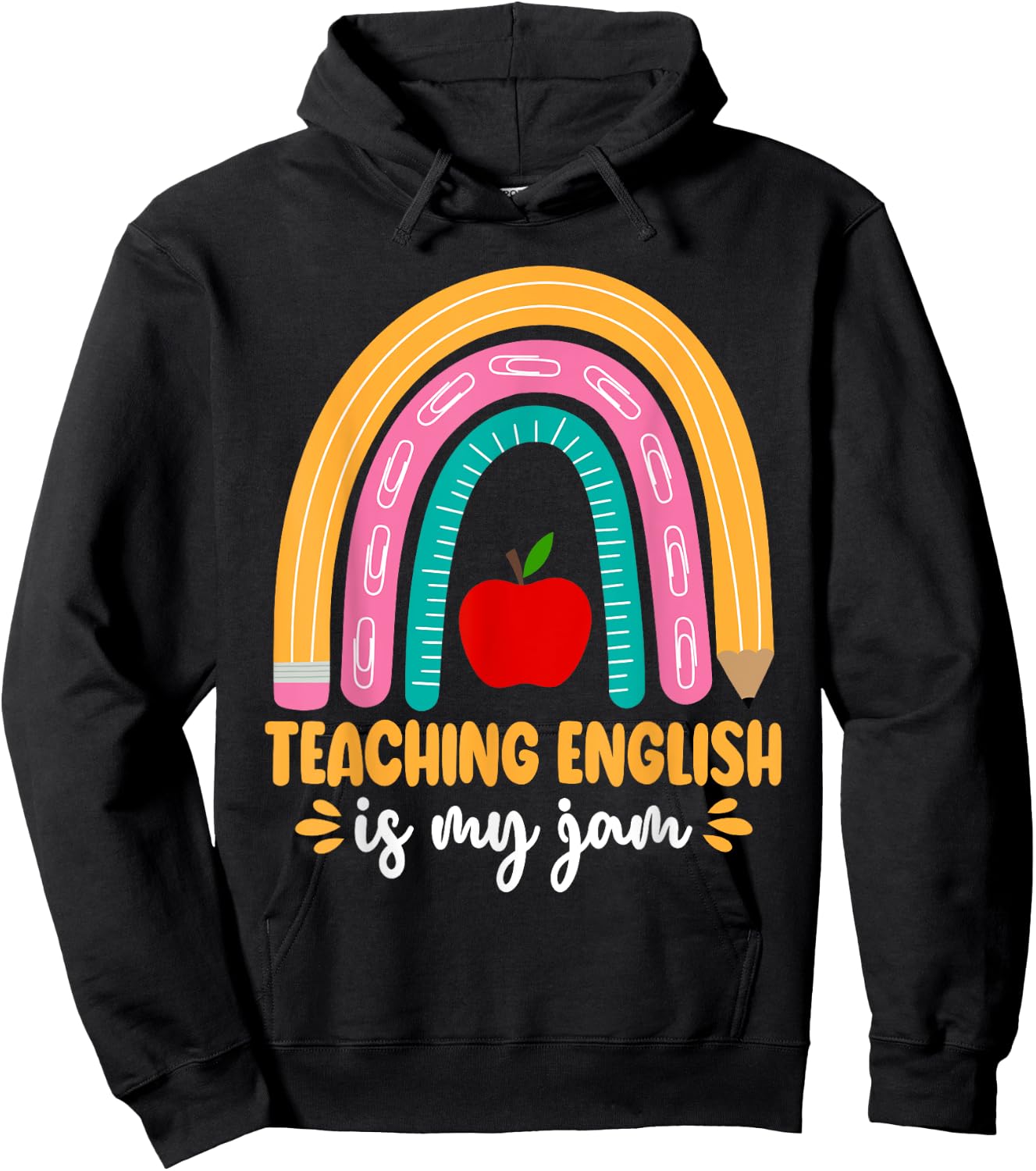 Grammar Police English Teacher Teaching English Is My Jam Men Women Kids Hoodie - Hoodie | Black