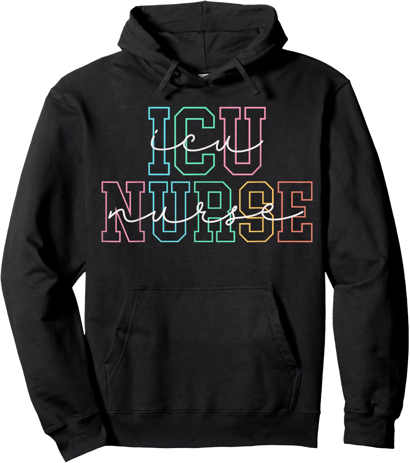 Icu Nurse Icu Nursing Icu Critical Care Men Women ICU Nurse Hoodie - Hoodie | Black