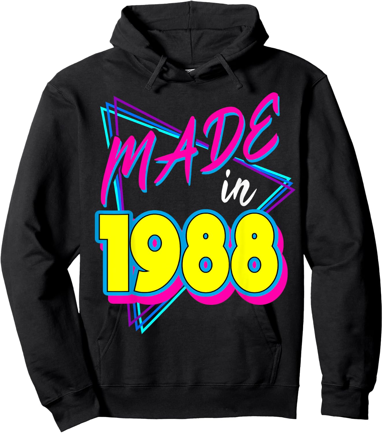 Made in 1988 33rd Birthday Retro 33 Years Old 80s Vintage Hoodie - Hoodie | Black