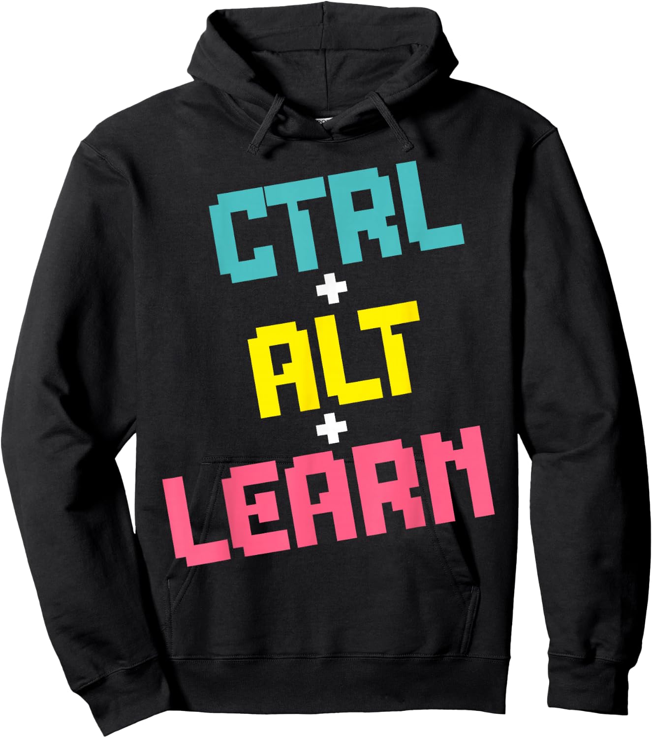 Computer Teacher Back To School Kids Ctrl + Alt + Learn Hoodie - Hoodie | Black