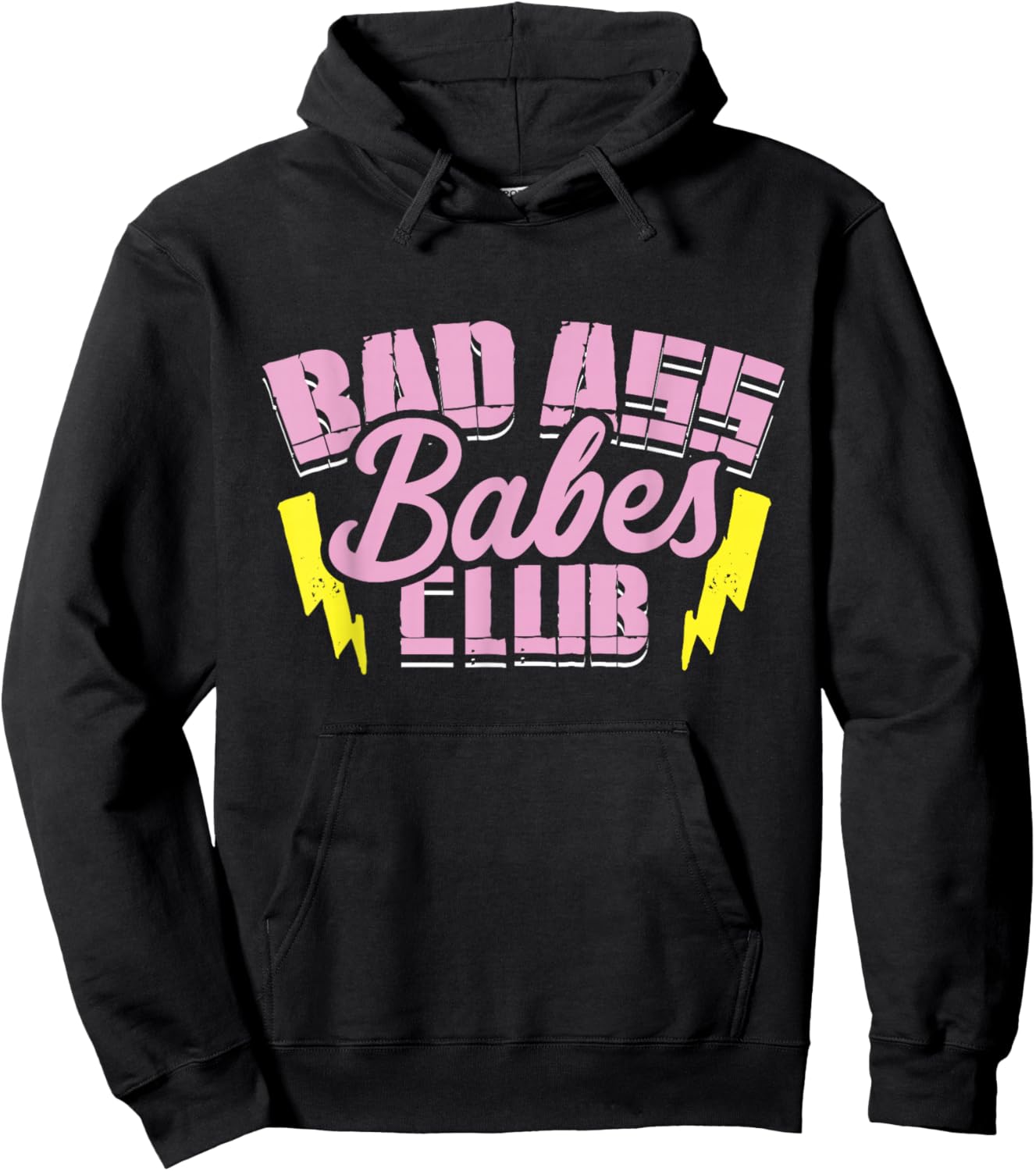 Bad Ass Babes Club Funny Motorcycle Gift Girls Hoodie - Hoodie | Black
