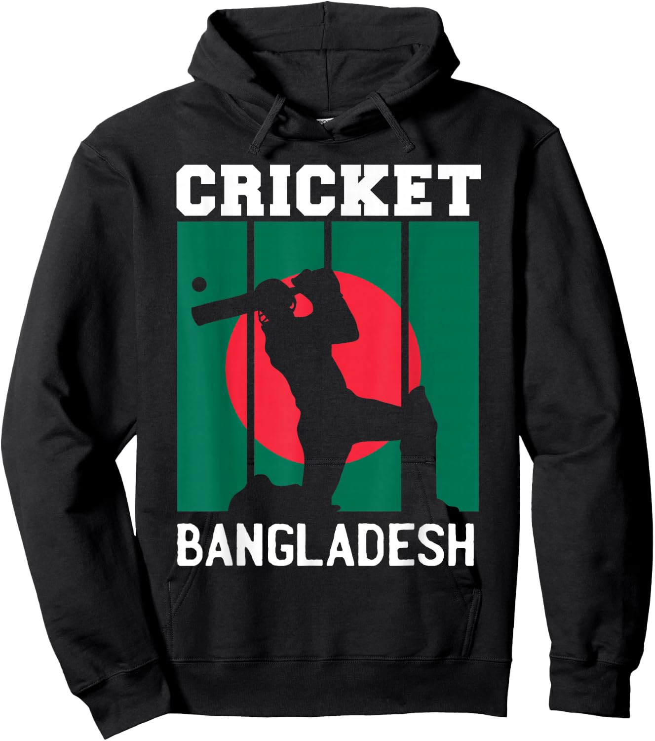 Bangladesh Flag Cricket 2024 Fans Player Coach Bangladeshi Hoodie - Hoodie | Black
