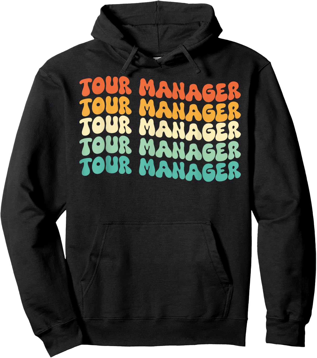 Groovy Tour Manager Job Title Hoodie - Hoodie | Black