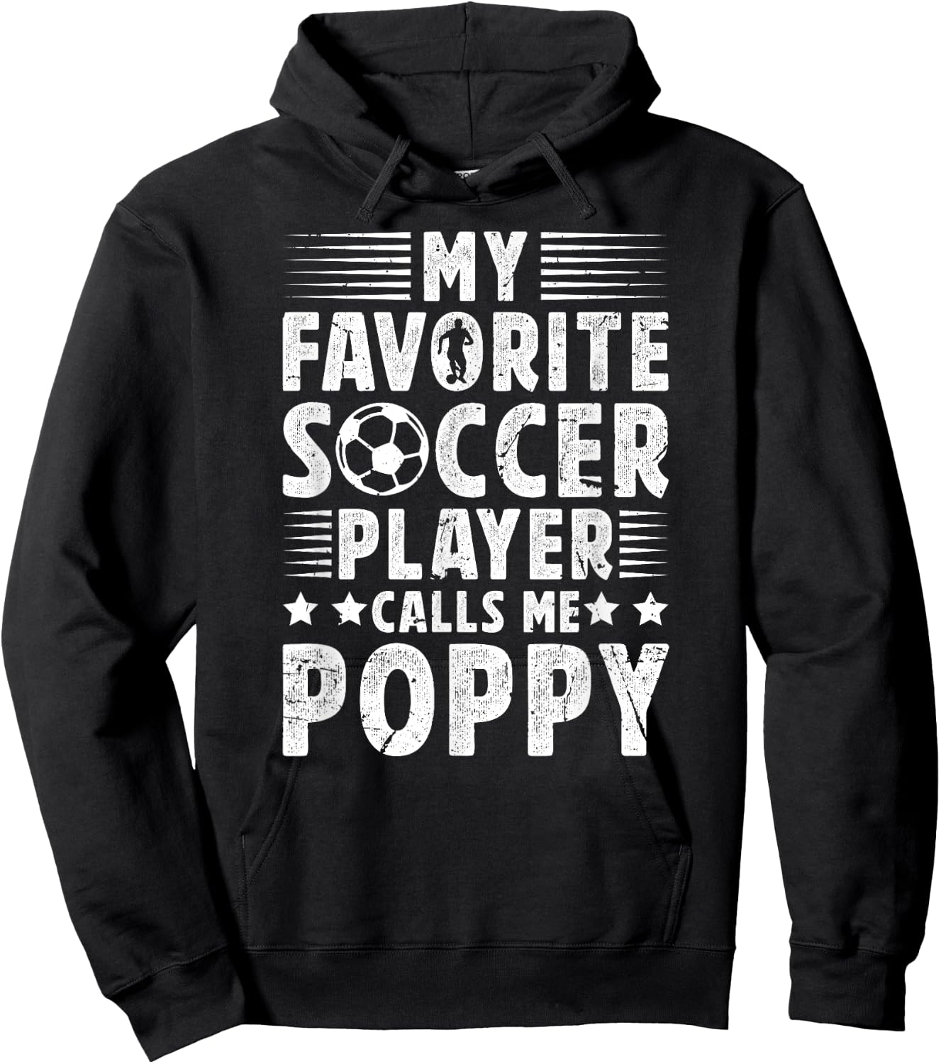 My Favorite Soccer Player Poppy Soccer Poppy Grandpa Hoodie - Hoodie | Black