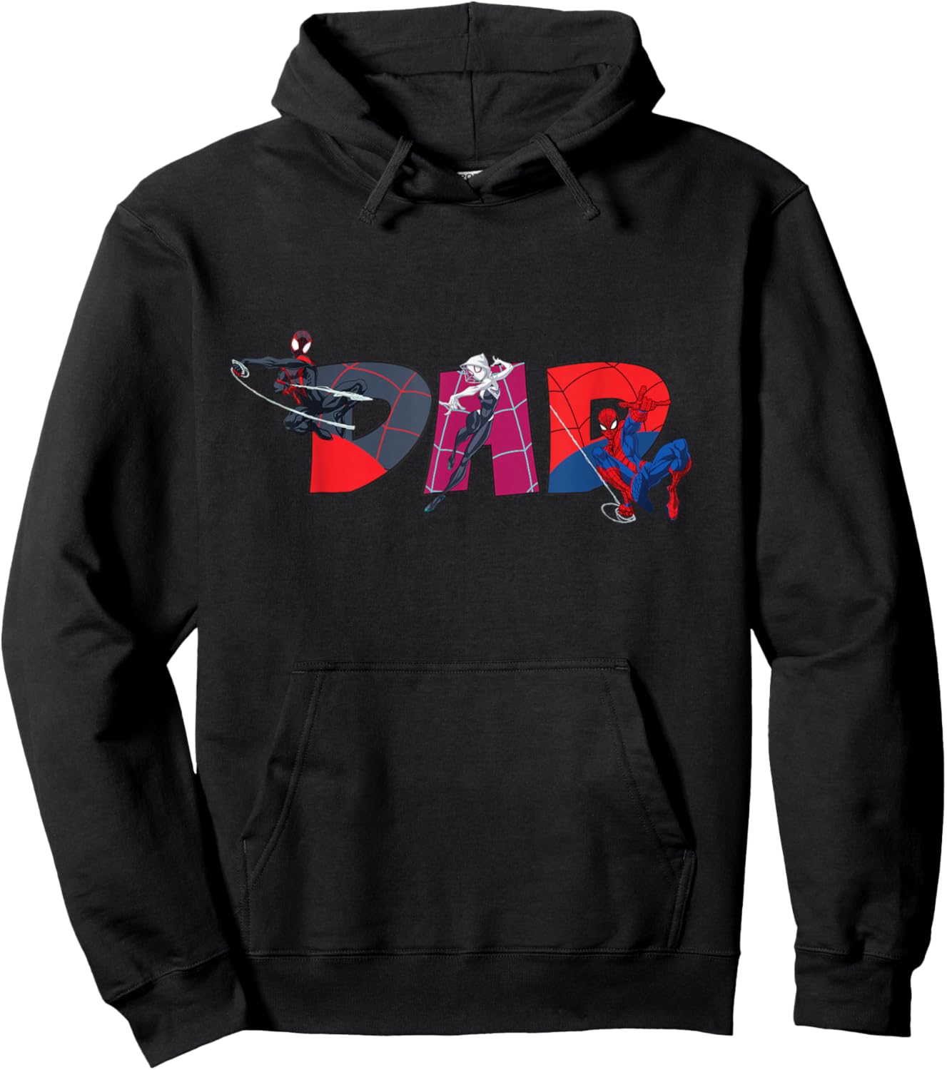 Marvel Spider-Man Trio Dad Father's Day Family Trip Birthday Hoodie - Hoodie | Black