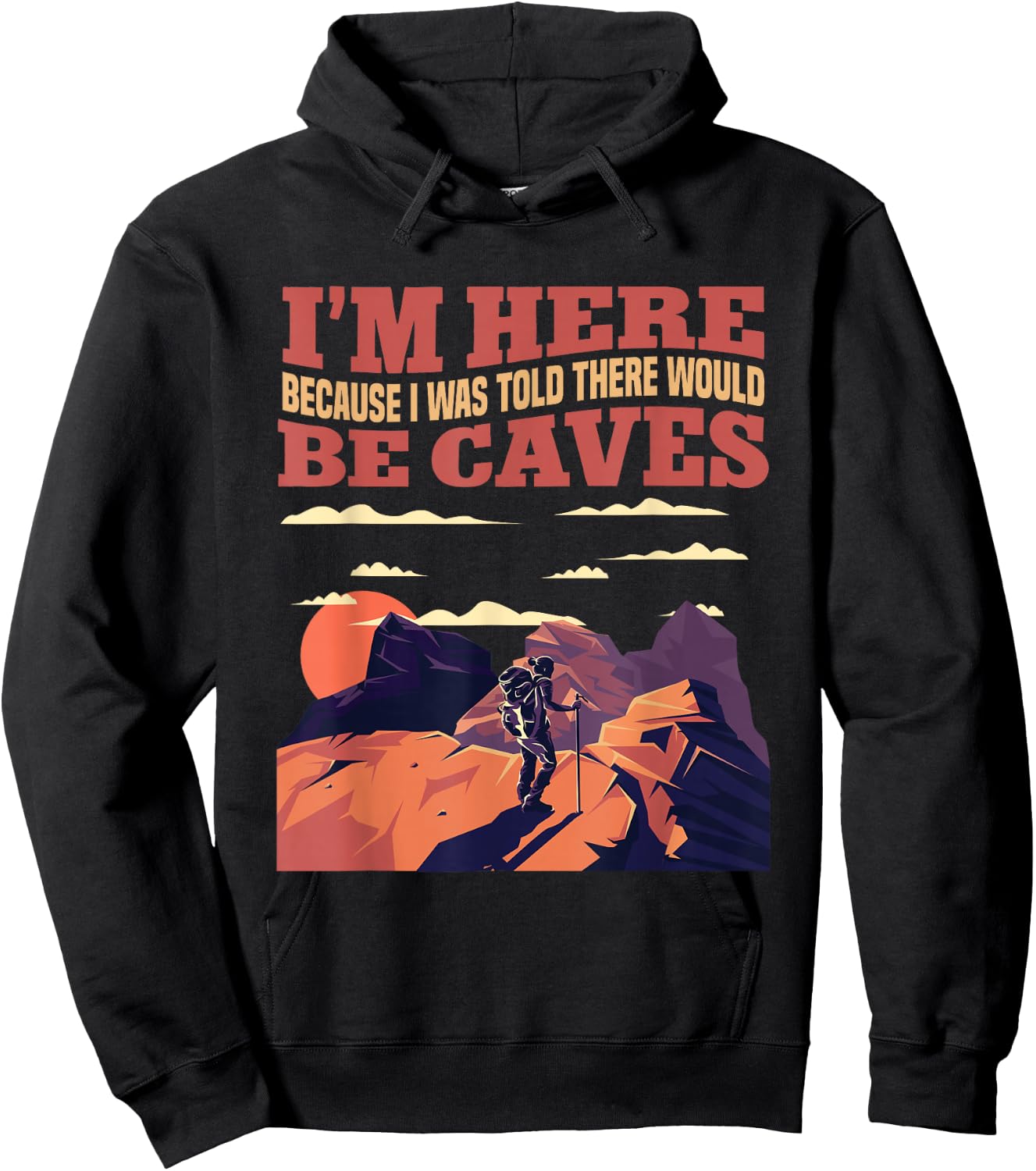 Retro Spelunking Caving Hoodie - Hoodie | Black