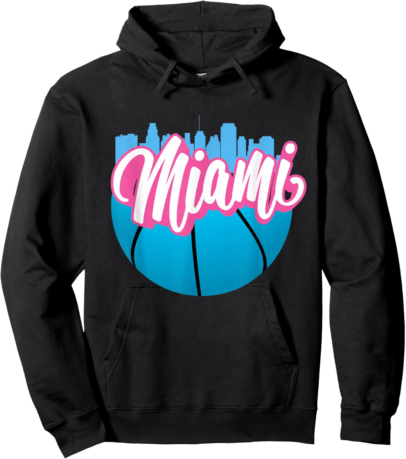 Vintage Miami Florida Cityscape Retro Miami Hoodie - Hoodie | Black