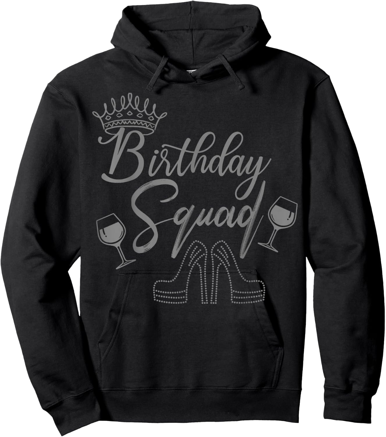 Crown and Shoes - Birthday Squad Hoodie - Hoodie | Black