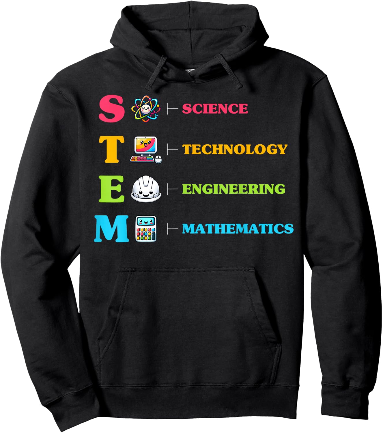 STEM Science Technology Engineering Math Geek Nerd Hoodie - Hoodie | Black