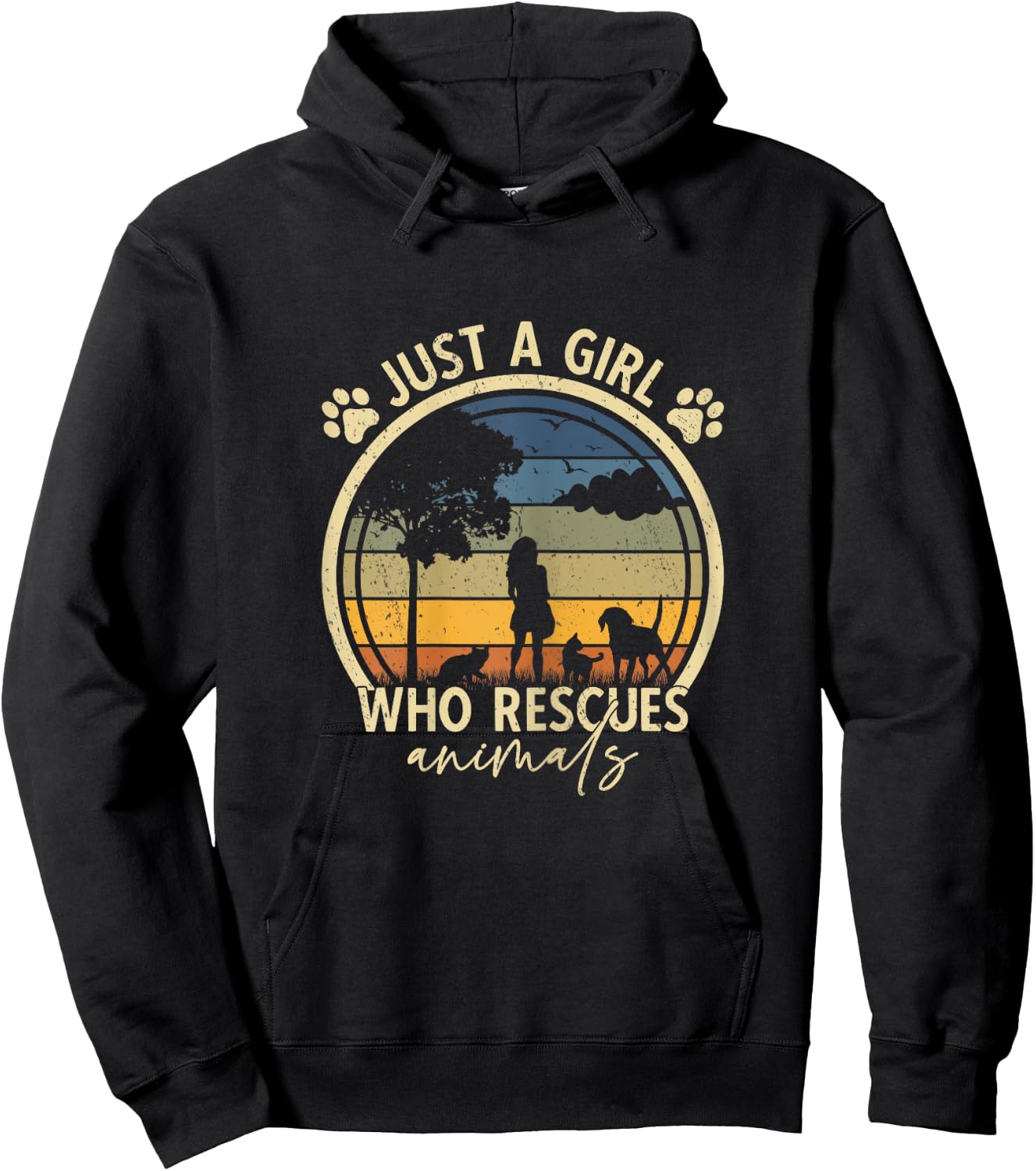 Rescue Animals Dog Cat Just a girl who rescues animals Hoodie - Hoodie | Black