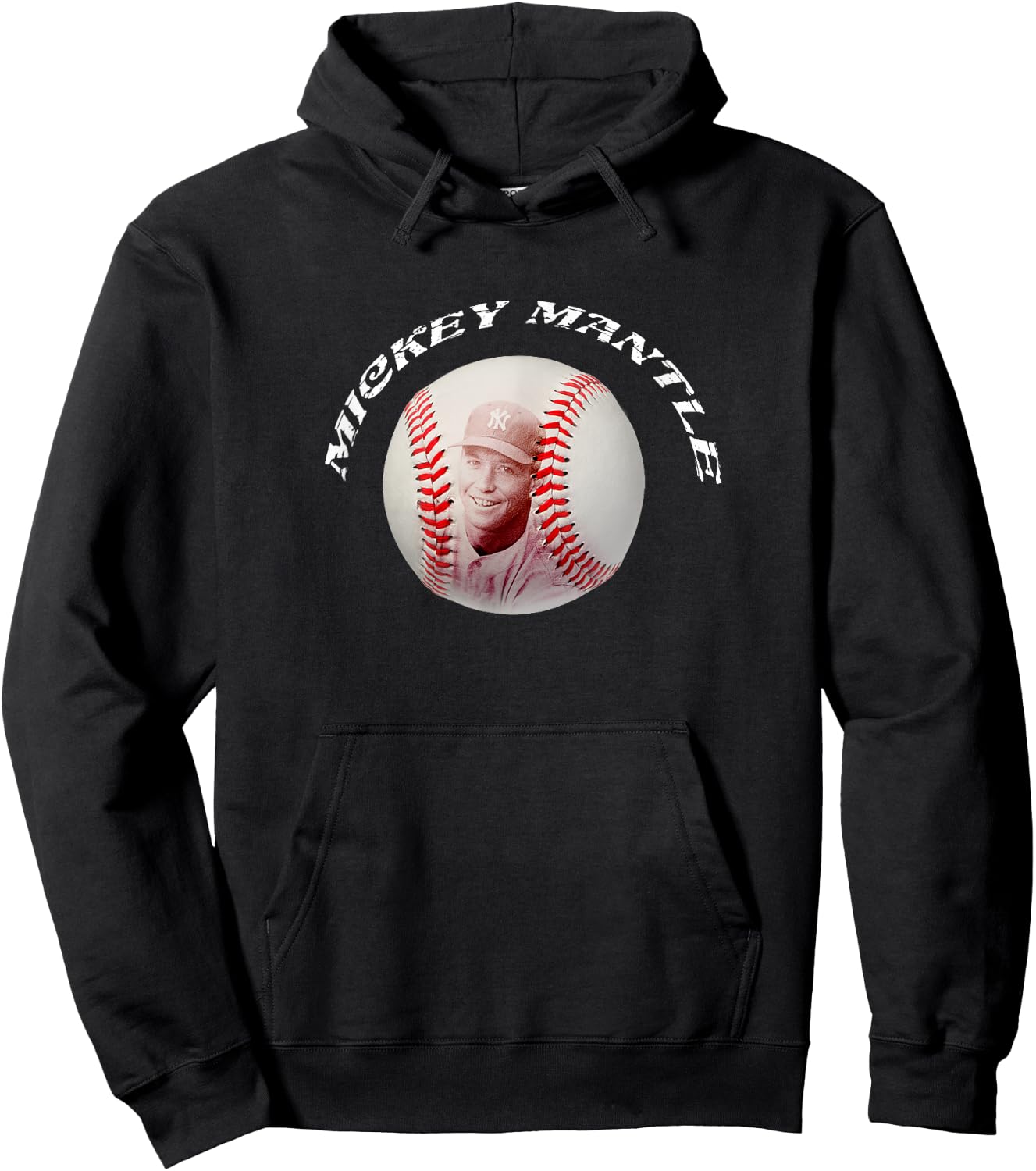 Mickey Mantle_Baseball_002 Hoodie - Hoodie | Black