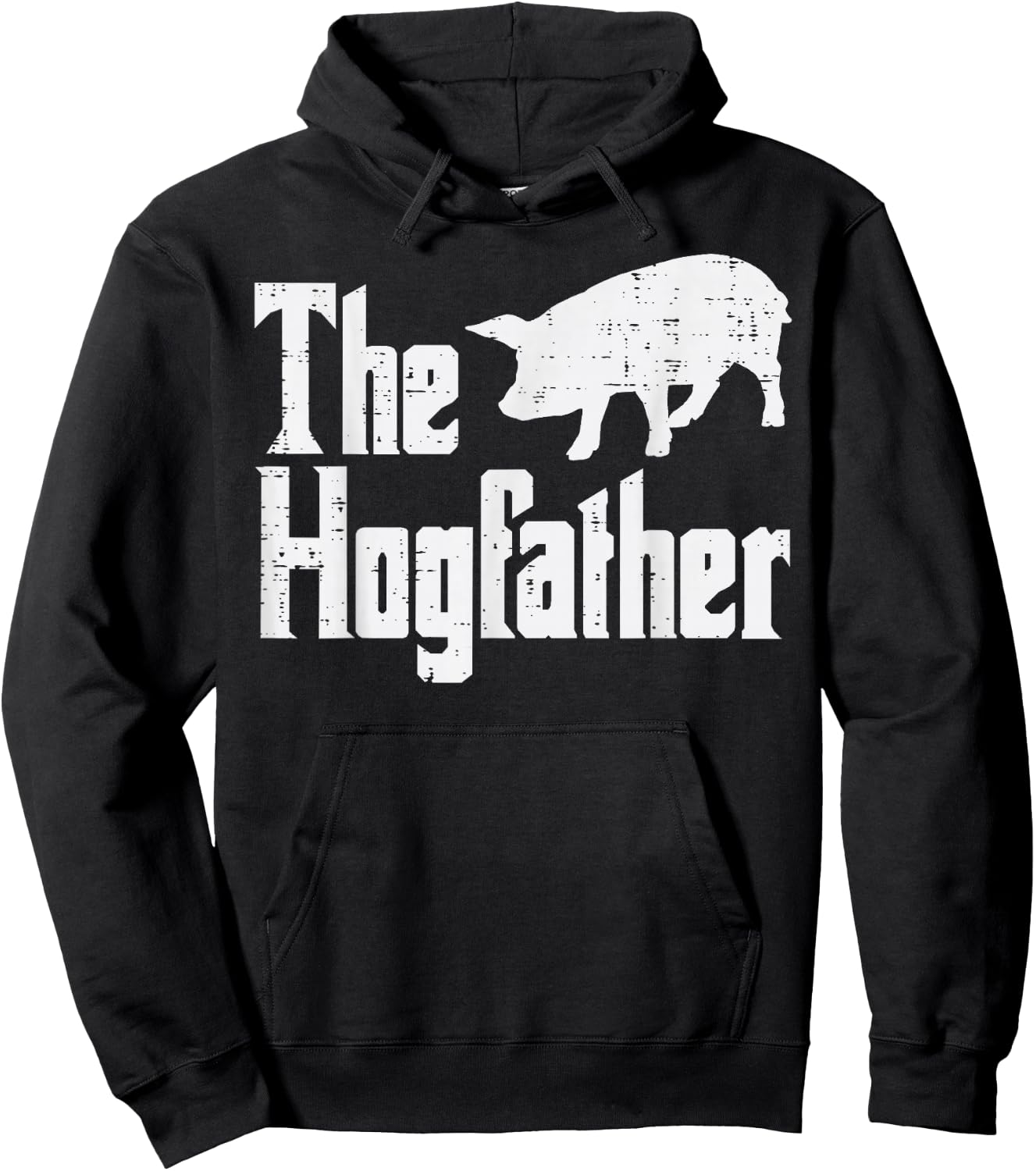 Pig The Hogfather Funny Hog Dad Fathers Day Parody Papa Men Hoodie - Hoodie | Black