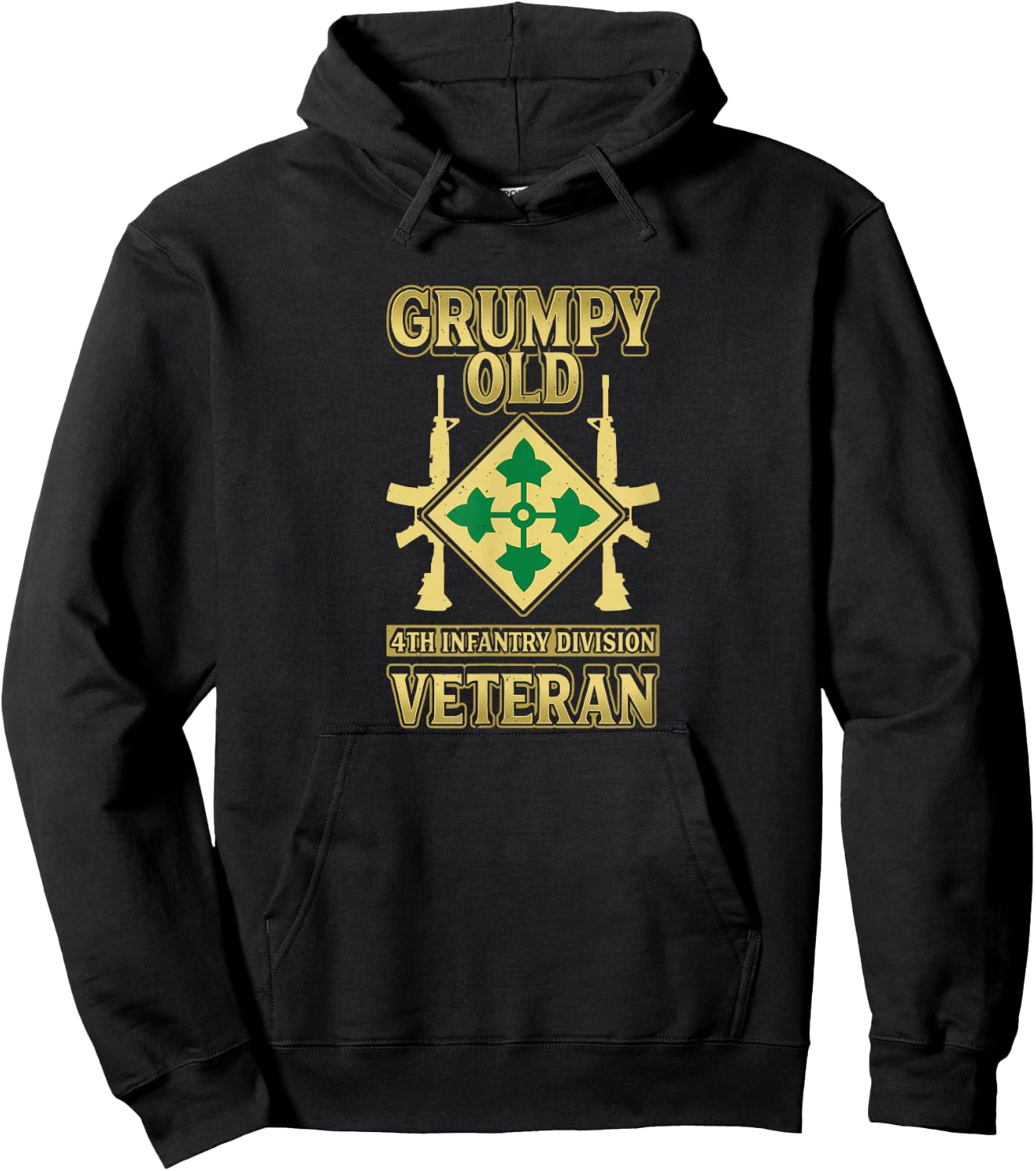4th Infantry Division Shirt Fourth ID Veteran Hoodie - Hoodie | Black