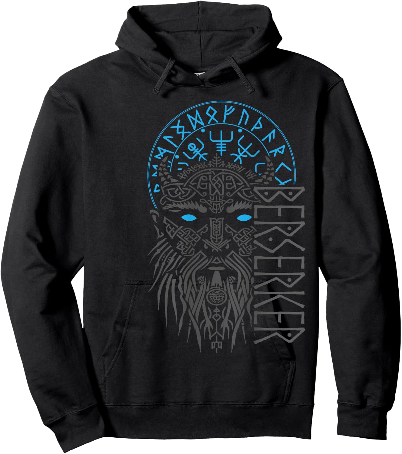 Berserker & Viking Compass - Nordic Odin Design Hoodie - Hoodie | Black