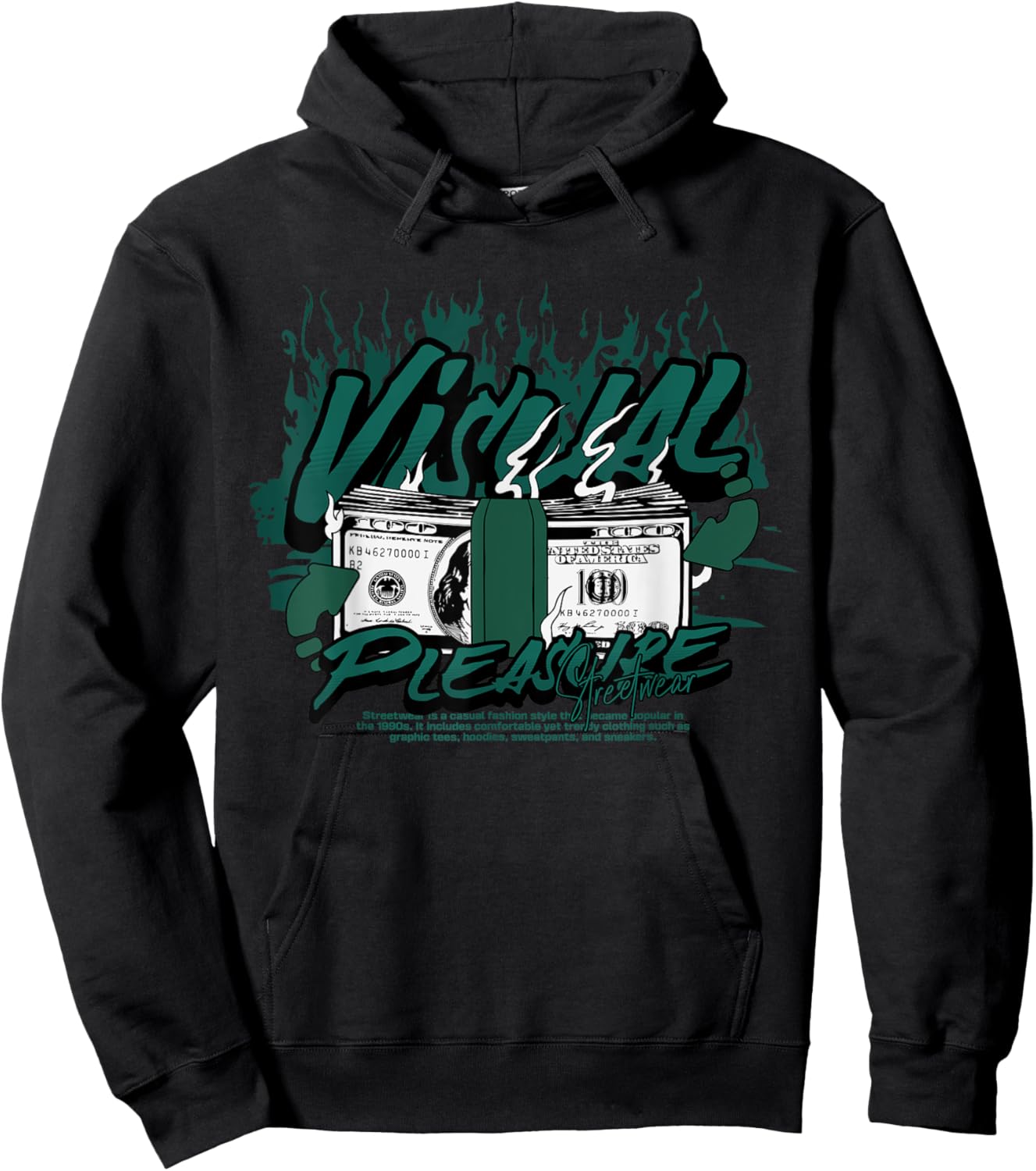Visual Money Oxidized Green 4s Matching Women Hoodie - Hoodie | Black