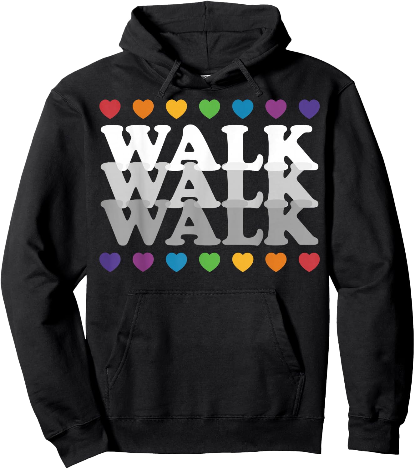 Heart Walk Indoor Walking Outdoor Walk At Home Pounds Off Hoodie - Hoodie | Black