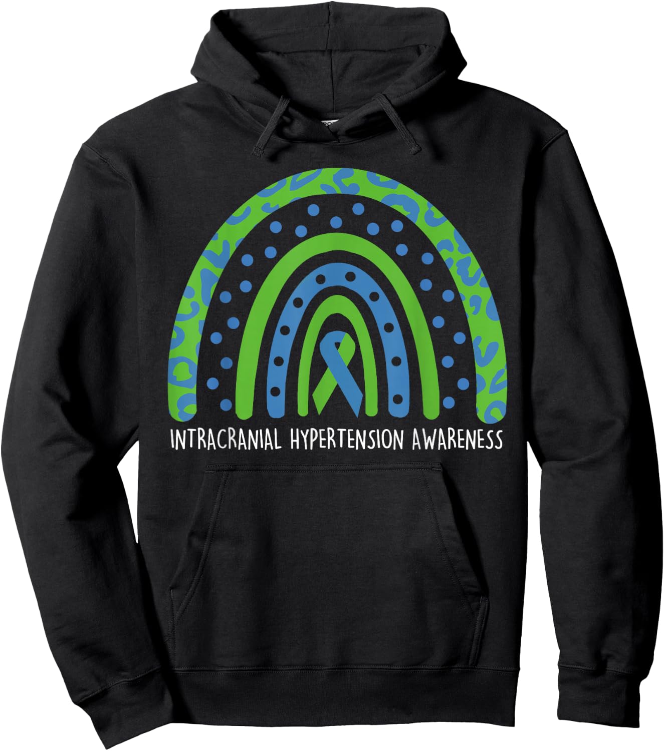 IIH Awareness Intracranial Hypertension Awareness IIH Surviv Hoodie - Hoodie | Black