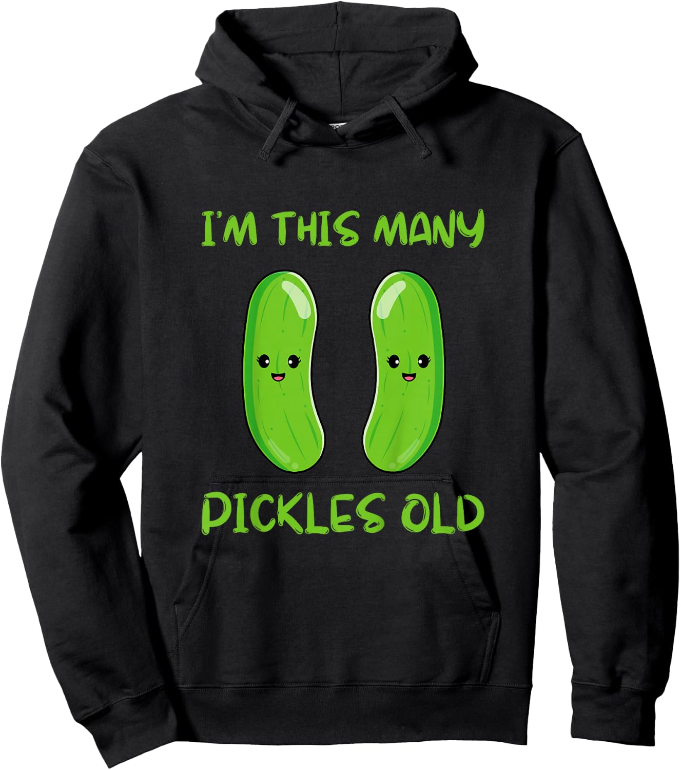 I'm This Many Pickles Old - 2nd Birthday 2 Years Old Bday Hoodie - Hoodie | Black