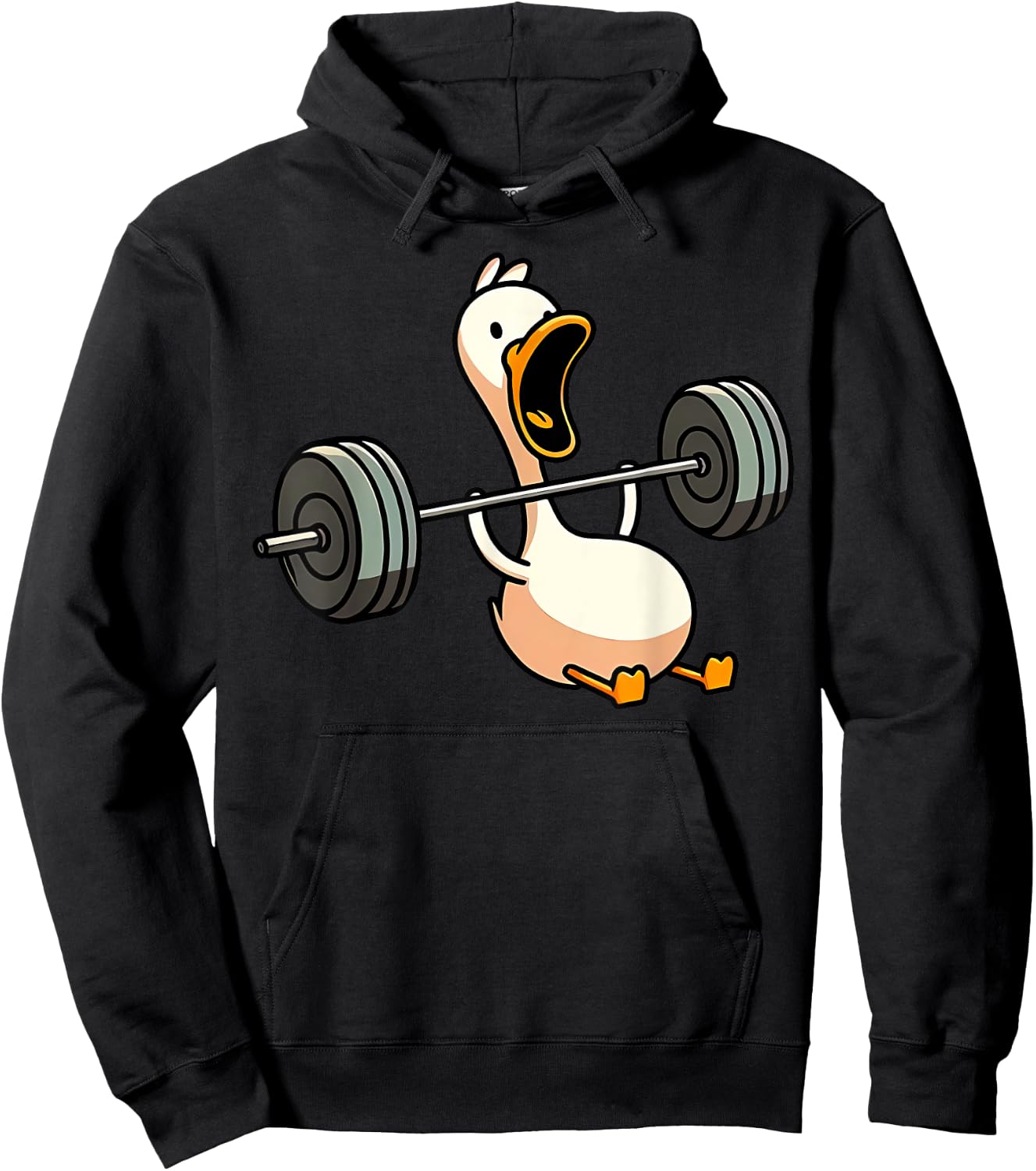 Funny Duck Deadlift Weight Lifting Bodybuilder Gym Workout , Small, Black Hoodie - Hoodie | Black