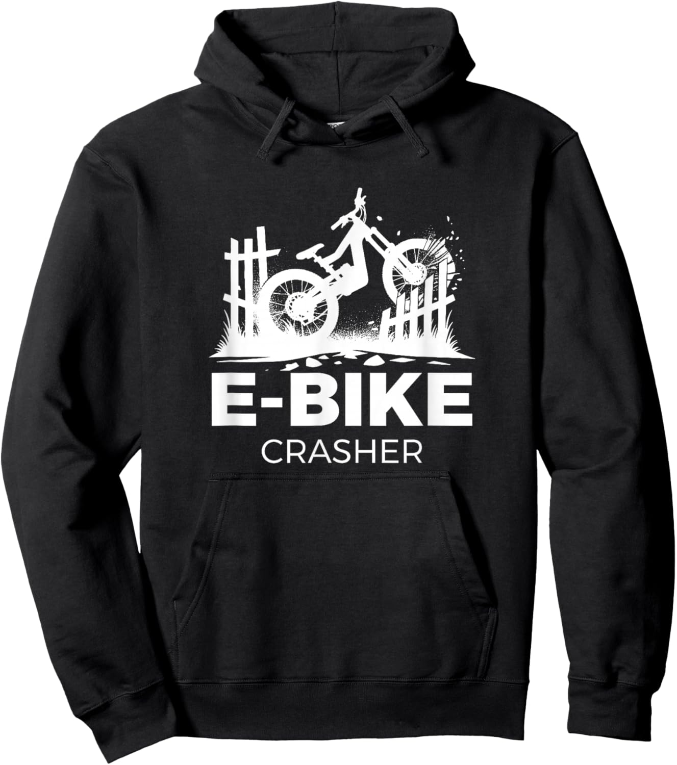 Funny E-Bike Crasher Ebike Hoodie - Hoodie | Black