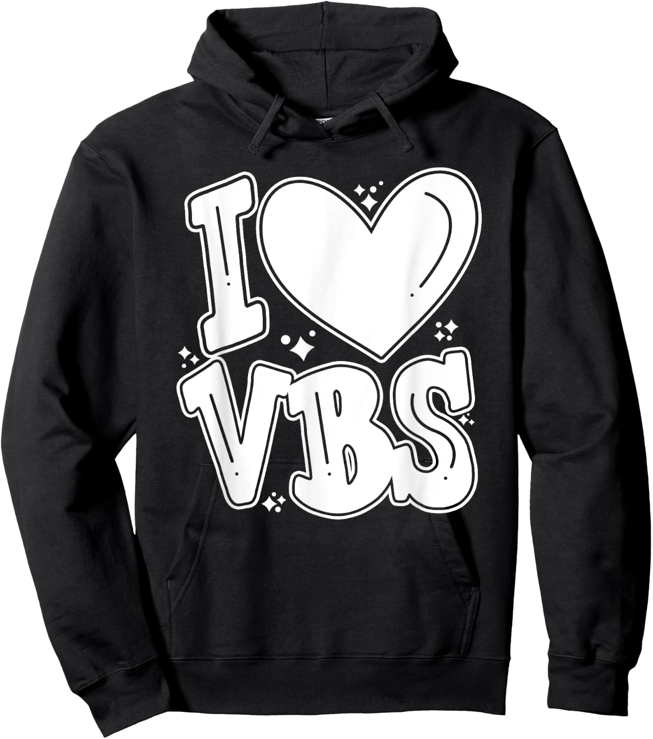 I Love VBS 2024 Vacation Bible School Christian Summer Camp Women Kids Hoodie - Hoodie | Black