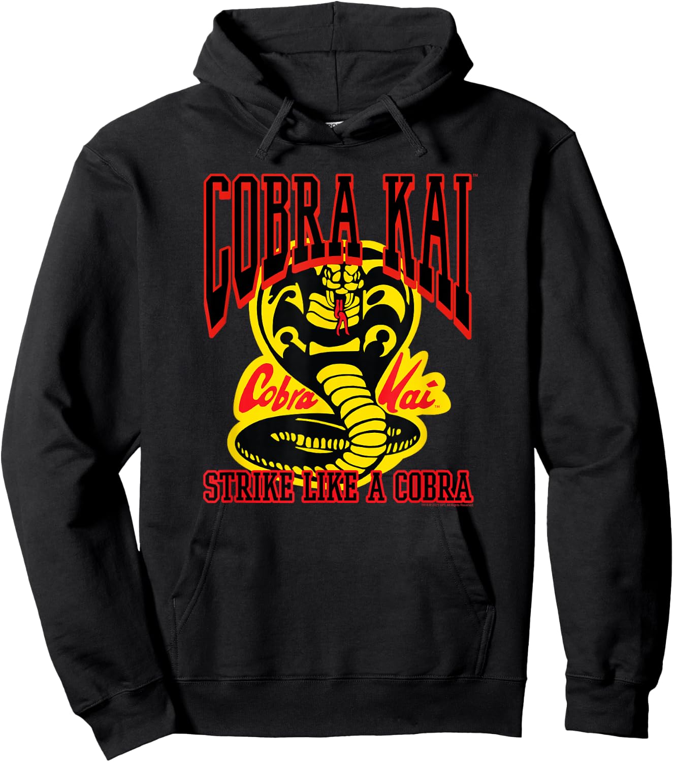 Cobra Kai Athletic Strike Like a Cobra Logo TV Show Hoodie - Hoodie | Black