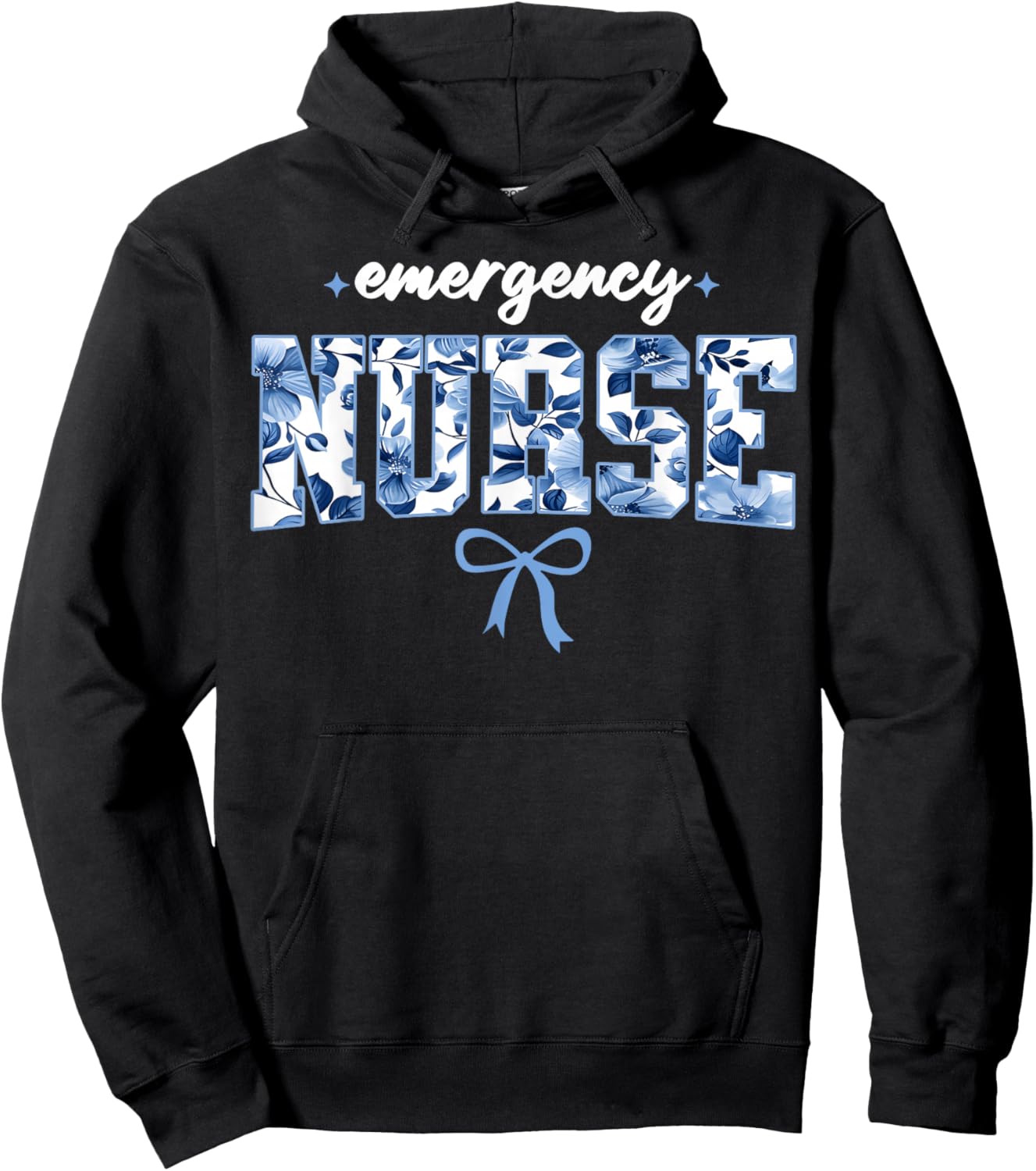 Emergency Department Nurse Er Nurse Room Tech Women Floral Hoodie - Hoodie | Black