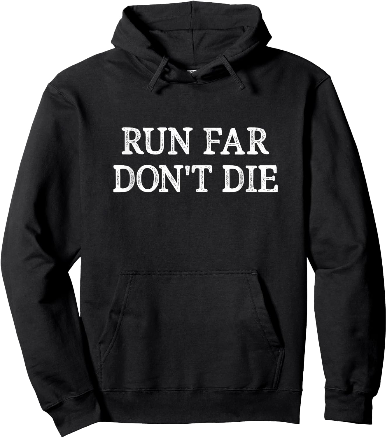 Run Far - Don't Die - Vintage Style Hoodie - Hoodie | Black