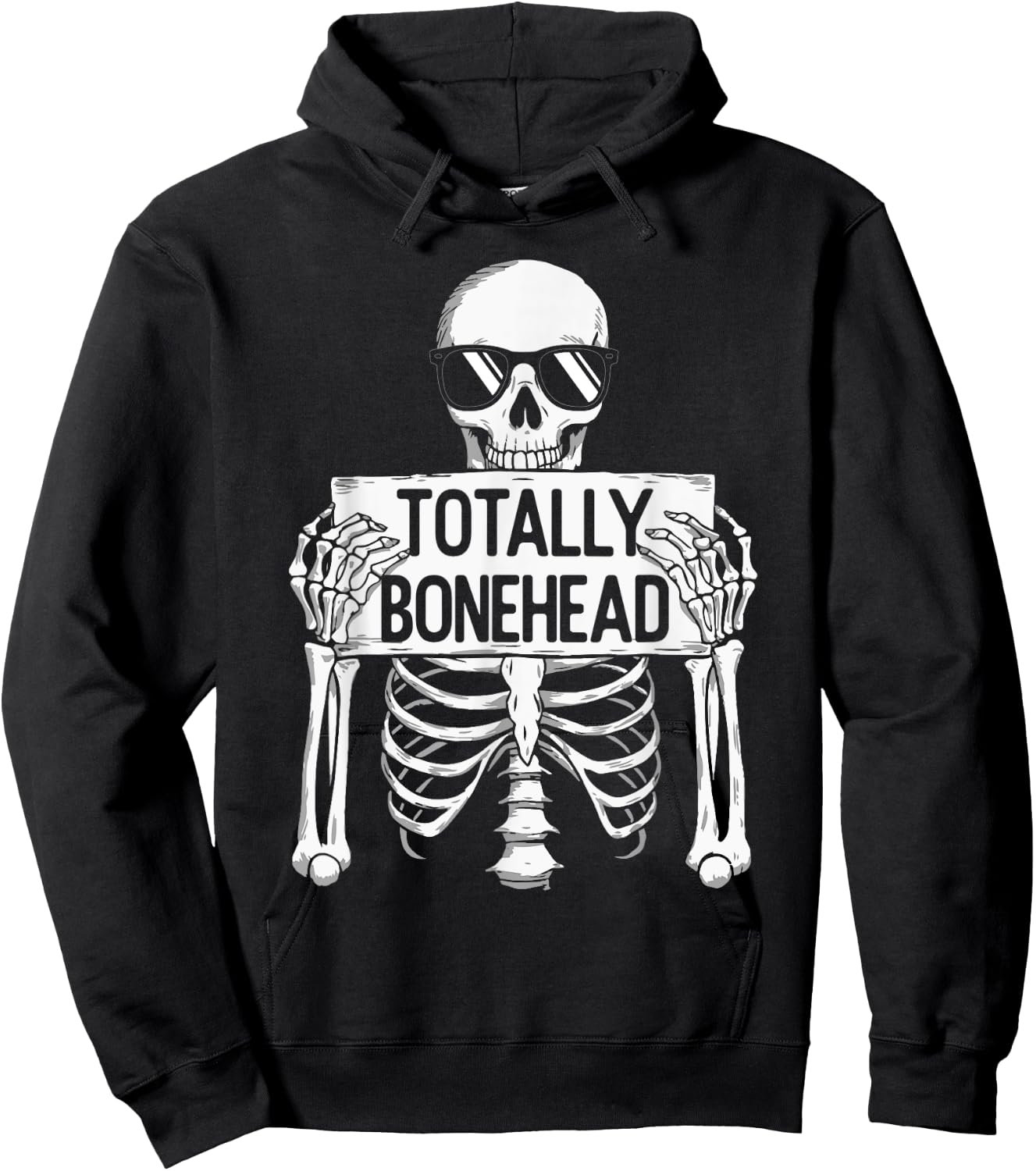 Totally Bonehead Funny Skeleton Teens Kids Boy Girl Hoodie - Hoodie | Black