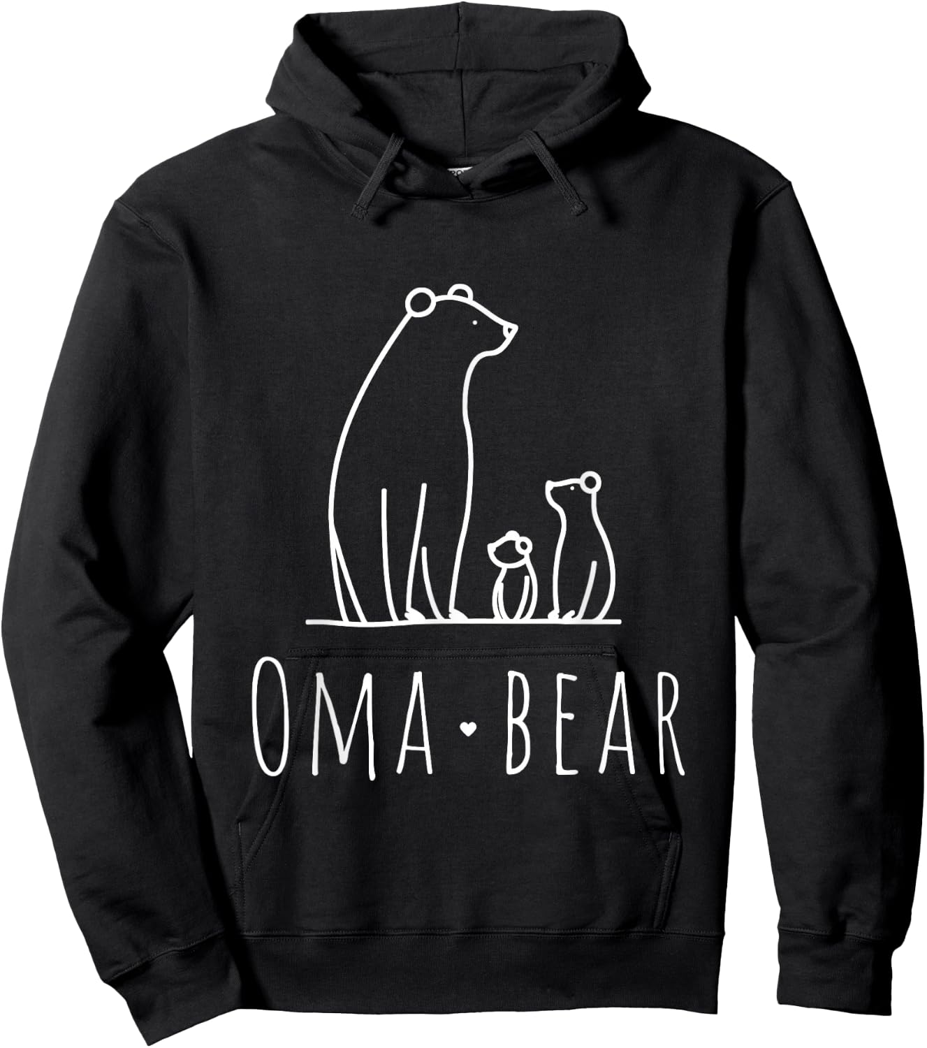 Cute Oma Bear for Grandma Women Mother's Day Christmas Hoodie - Hoodie | Black