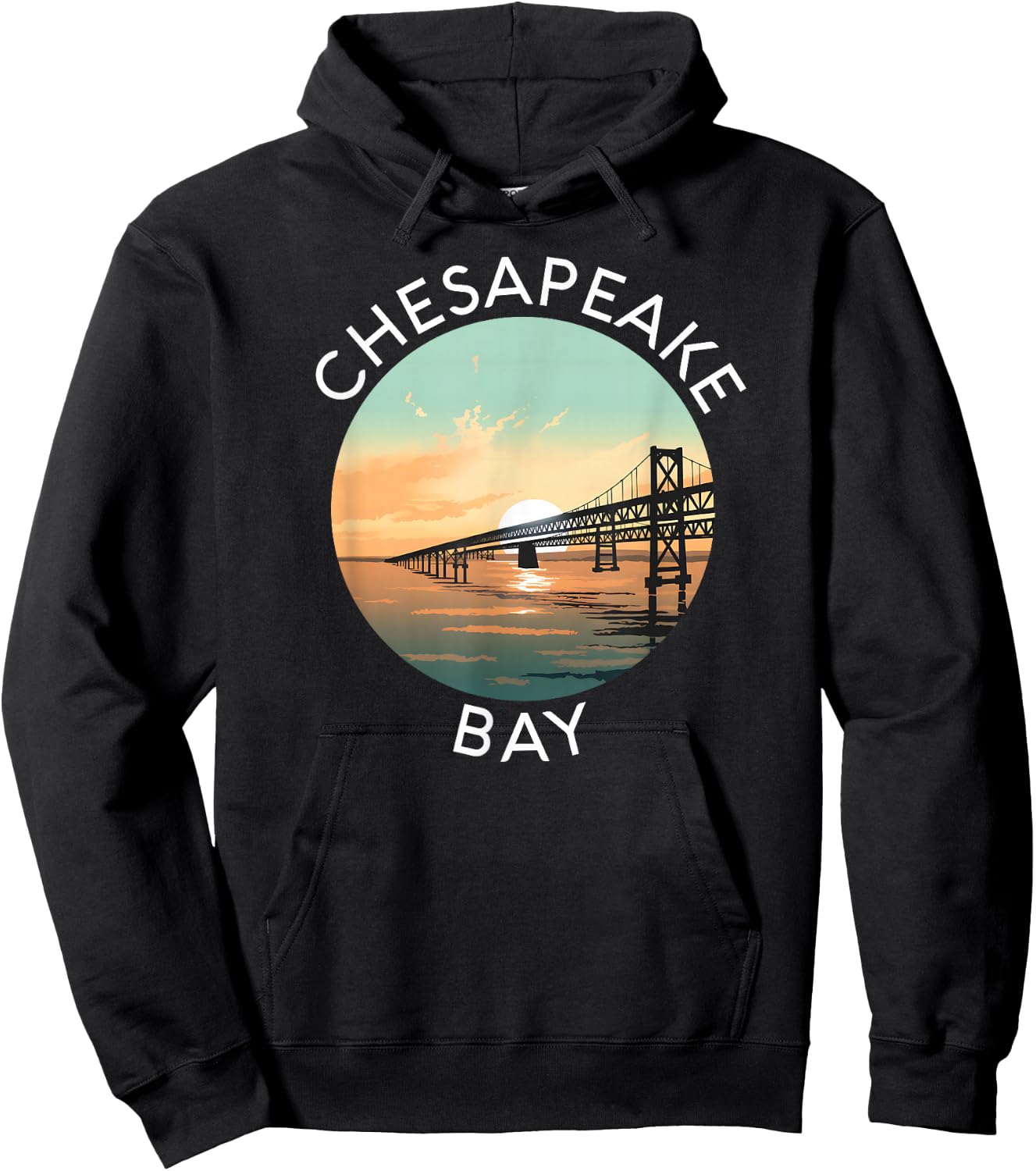 Chesapeake Bay Bridge Maryland Annapolis Kent Island Crab Hoodie - Hoodie | Black