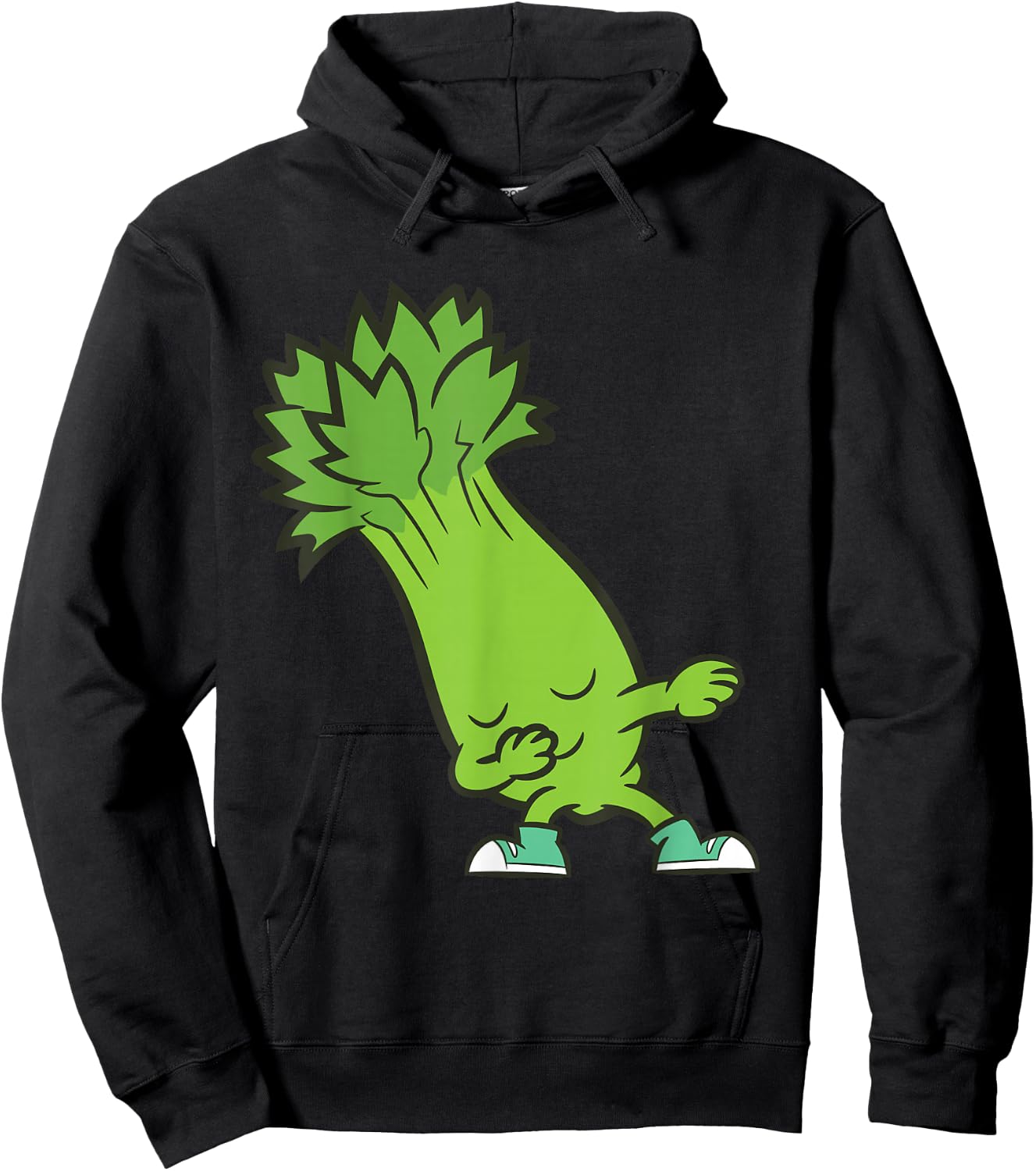 Dabbing Celery Kawaii Celery Hoodie - Hoodie | Black