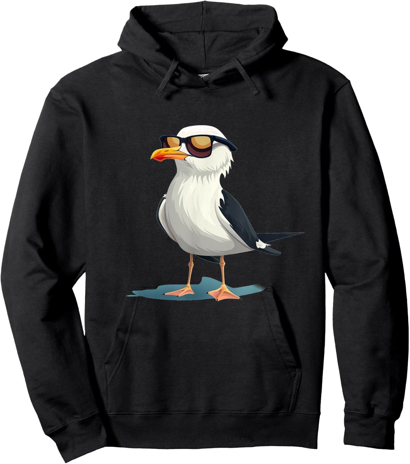 Seagull with Sunglasses Costume for Summer and Seabirds Men Women Kids Hoodie - Hoodie | Black