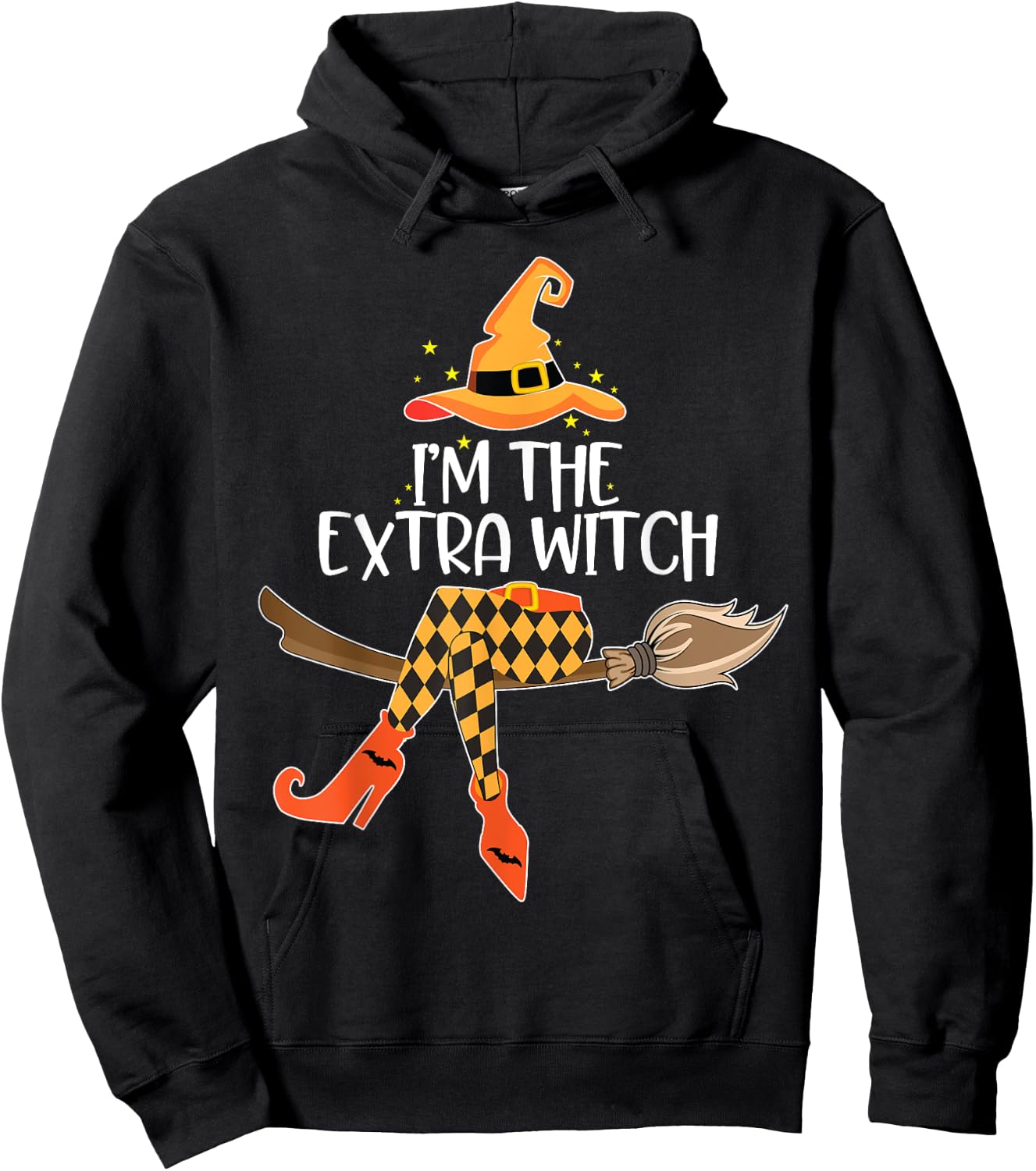 Im the Extra Witch Halloween Matching Group Costume Hoodie - Hoodie | Black