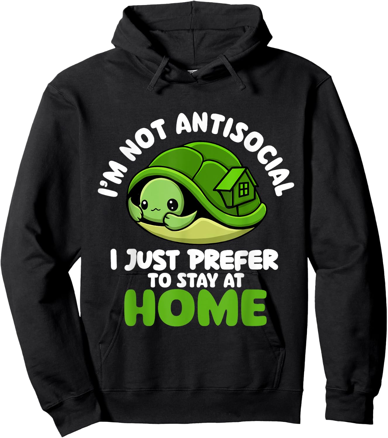 I'm Not Antisocial - Sea Turtle Lover Reptile Lover Beach Hoodie - Hoodie | Black